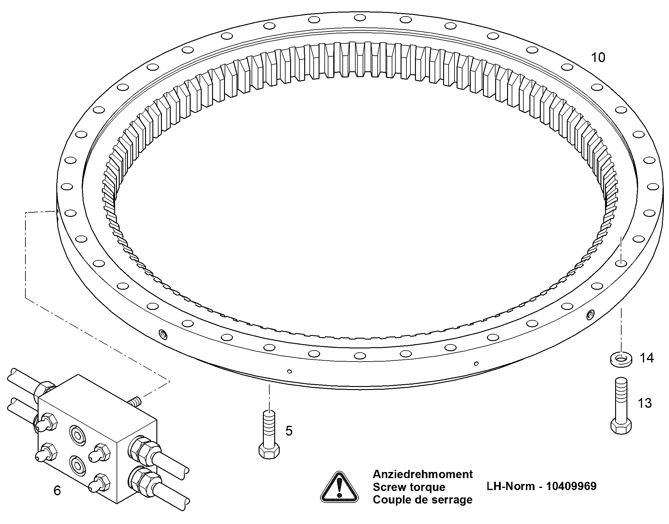 ДЕТАЛИ КРЕПЕЖ.ОПОРНО-ПОВ.КРУГА 9211609 LIEBHERR