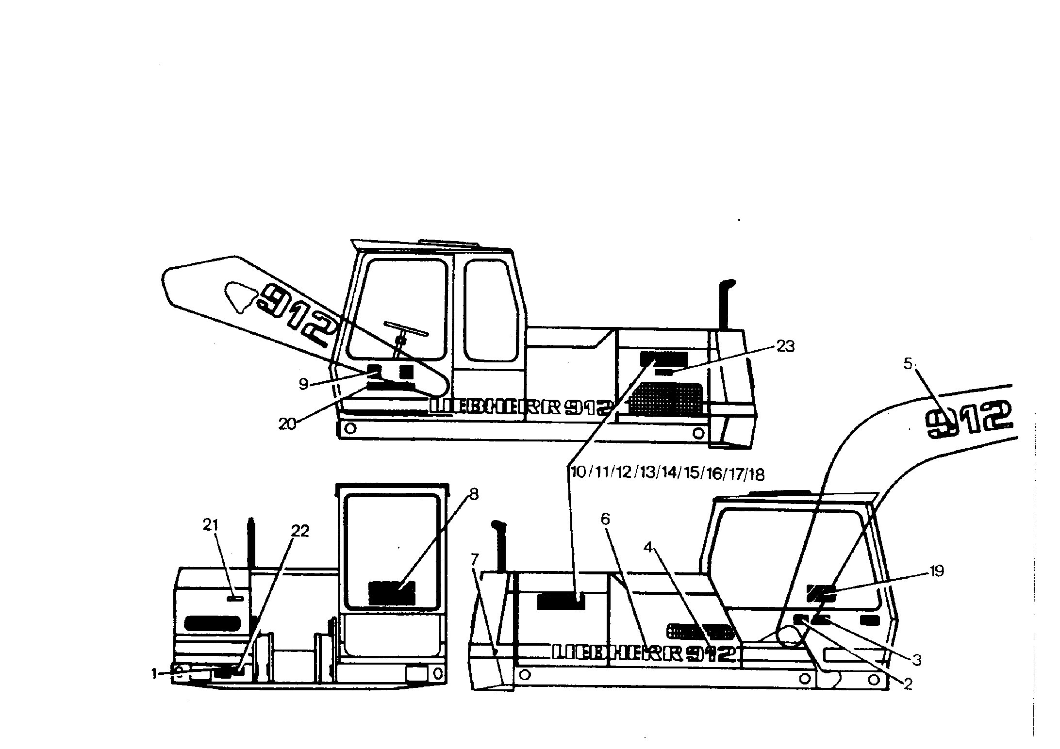 ПЛАН СМАЗКИ A 912 7005279 LIEBHERR