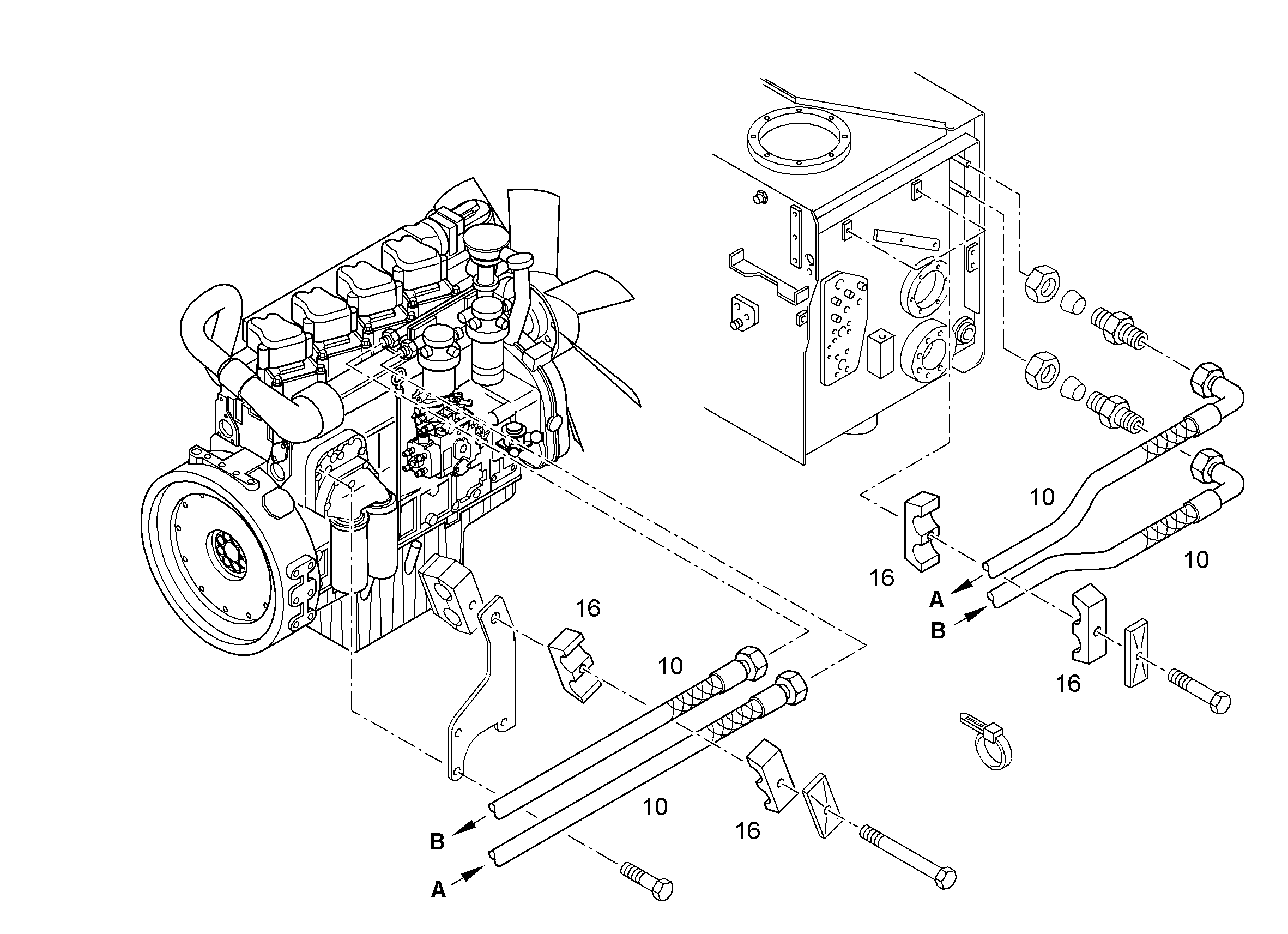 ШЛАНГ ТОПЛИВНЫЙ 10X1200 5615684 LIEBHERR