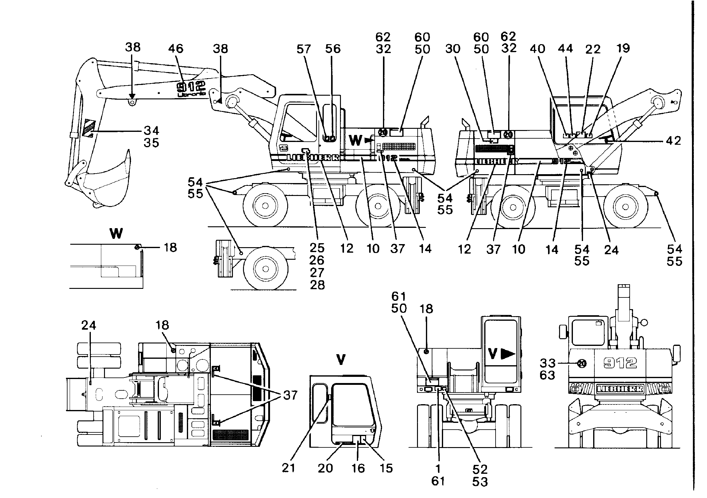 ПЛЕНКА С СИМВОЛОМ ОБСЛУЖИВАНИЕ BEDIENUNG 297mmX210mm 9200564 LIEBHERR
