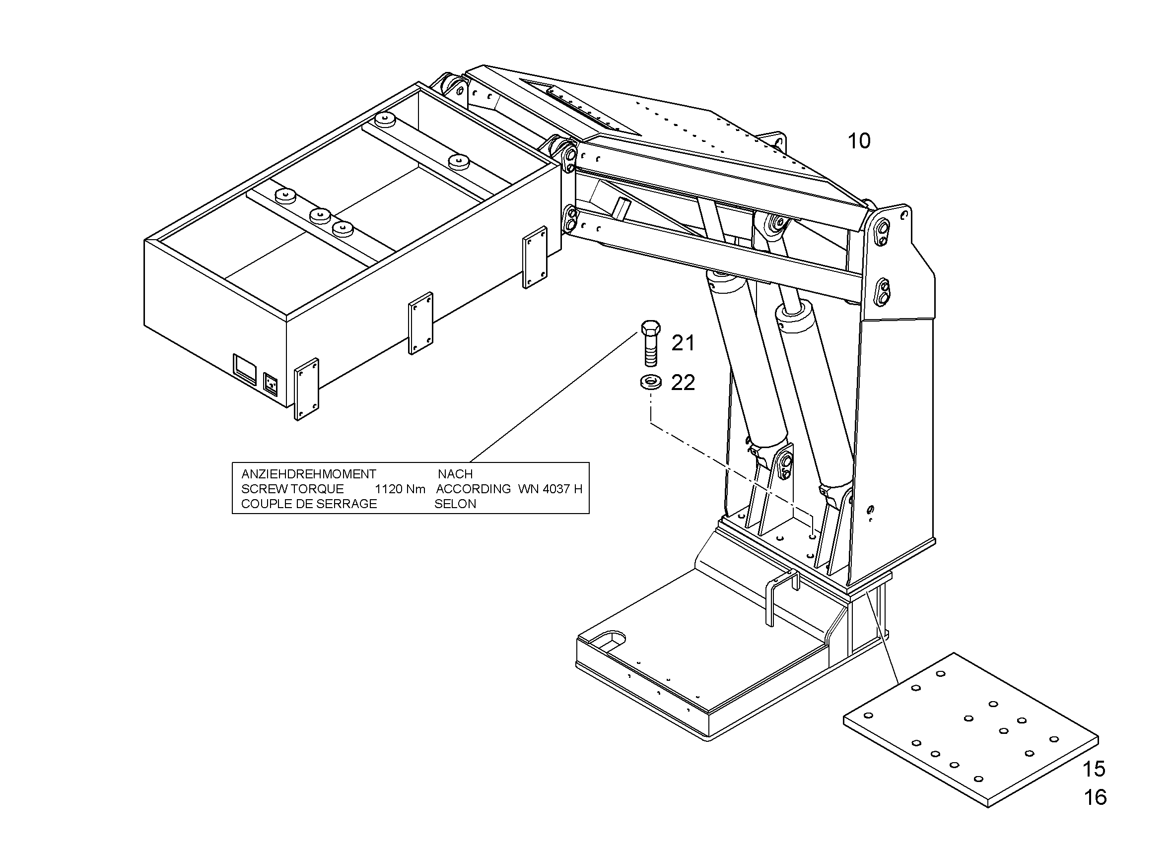 МЕХАНИЗМ ПОДЪЕМА КАБИНЫ 7027836 LIEBHERR