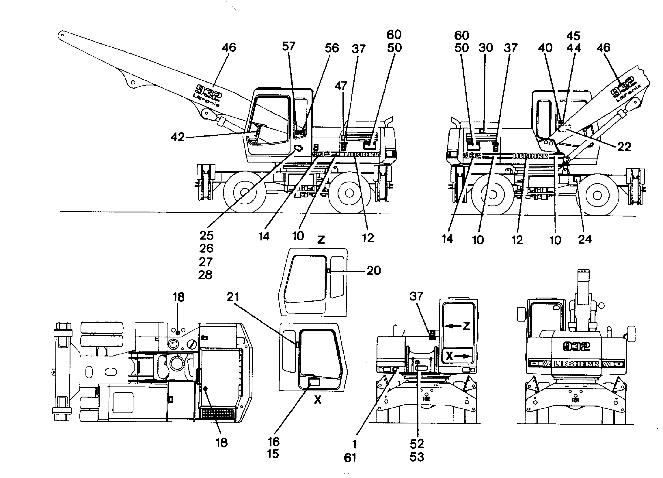 ТАБЛИЧКА РАБ. ТОРМОЗНАЯ СИСТ. 120mmX70mm 9203845 LIEBHERR