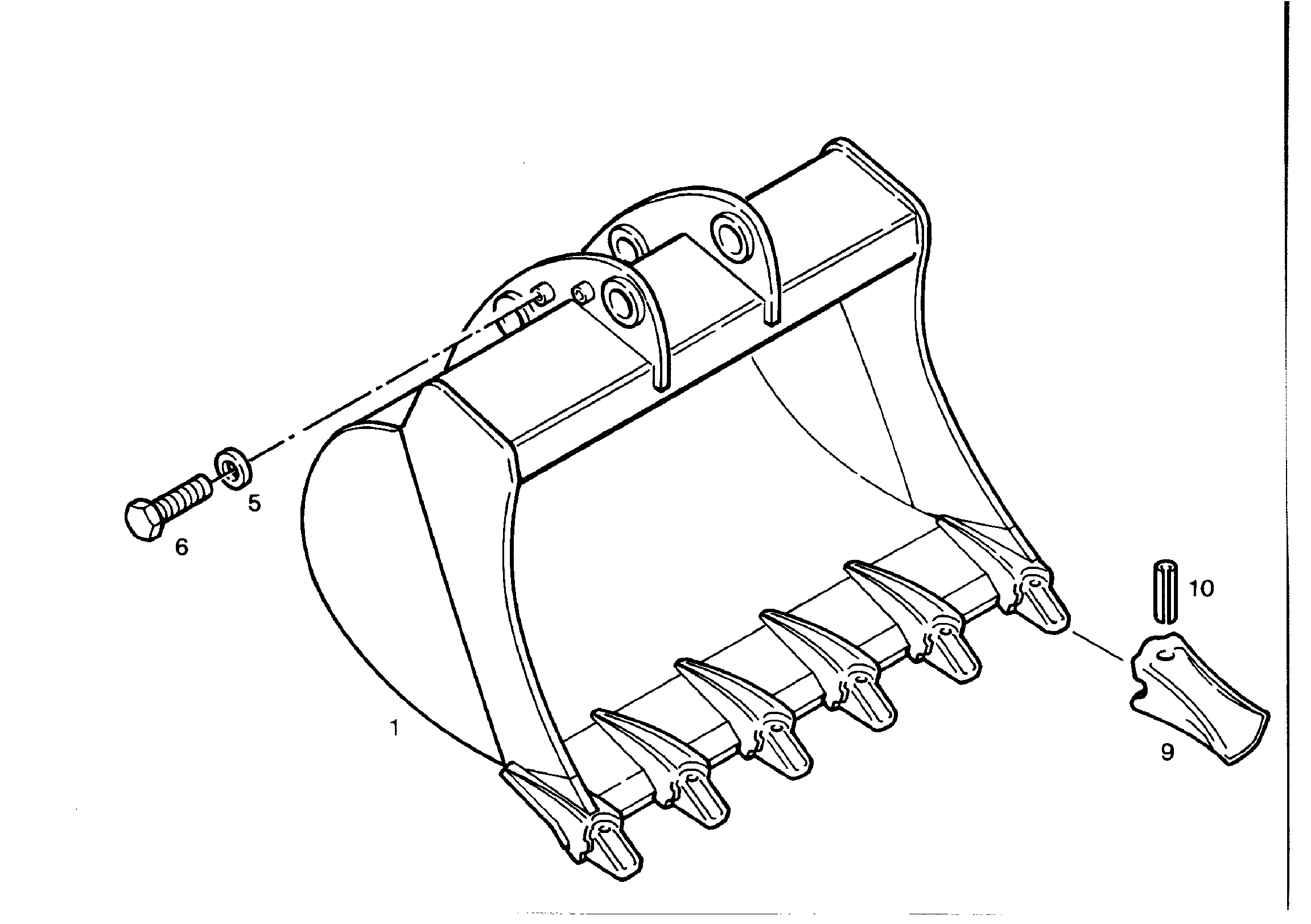 ЛОПАТА ОБРАТНАЯ 1000mm 0,46m³ 9233467 LIEBHERR