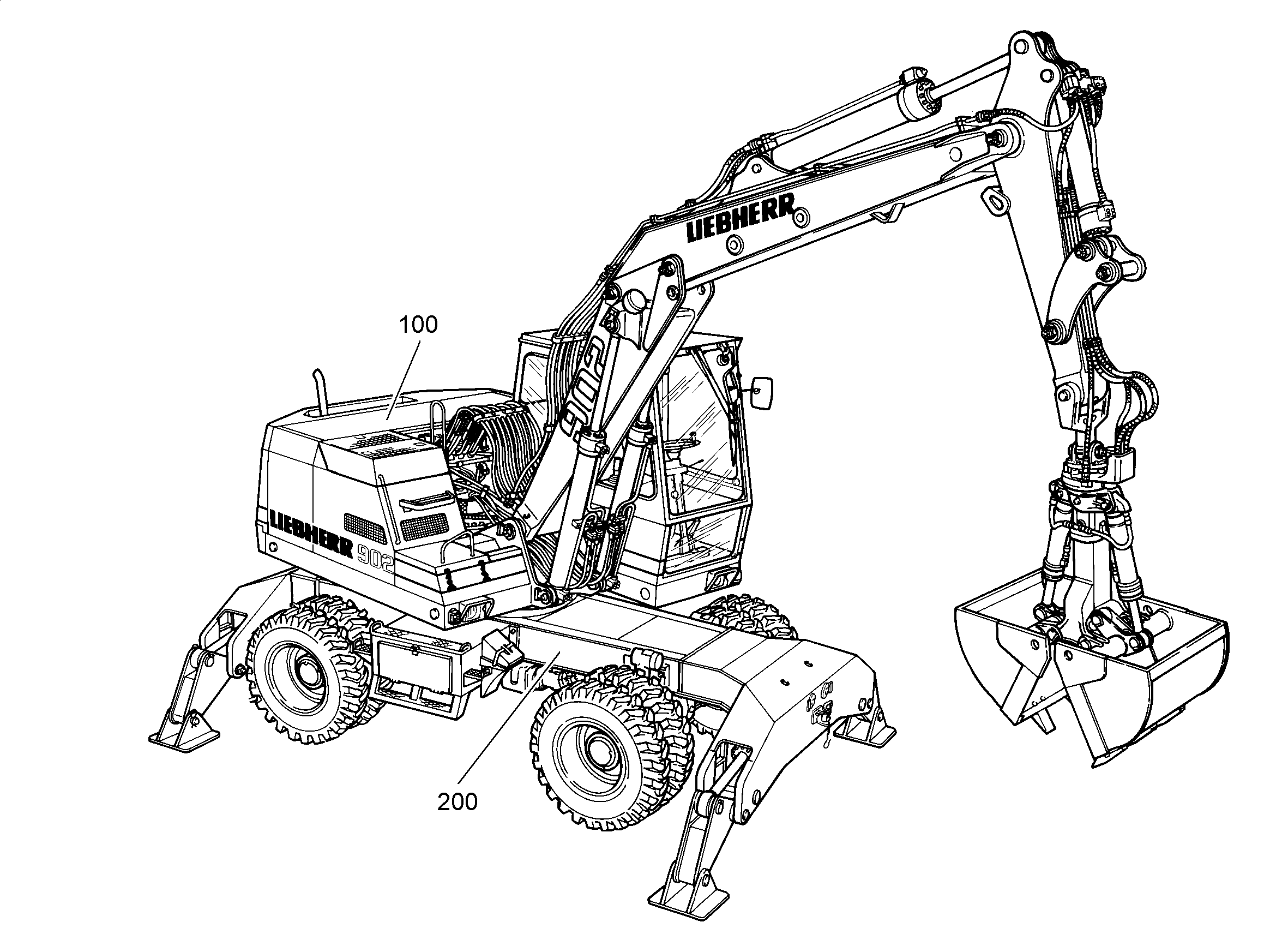 ХОД.УСТР-ВО, 4 ТОЧКИ ОПИРАНИЯ 9061892 LIEBHERR