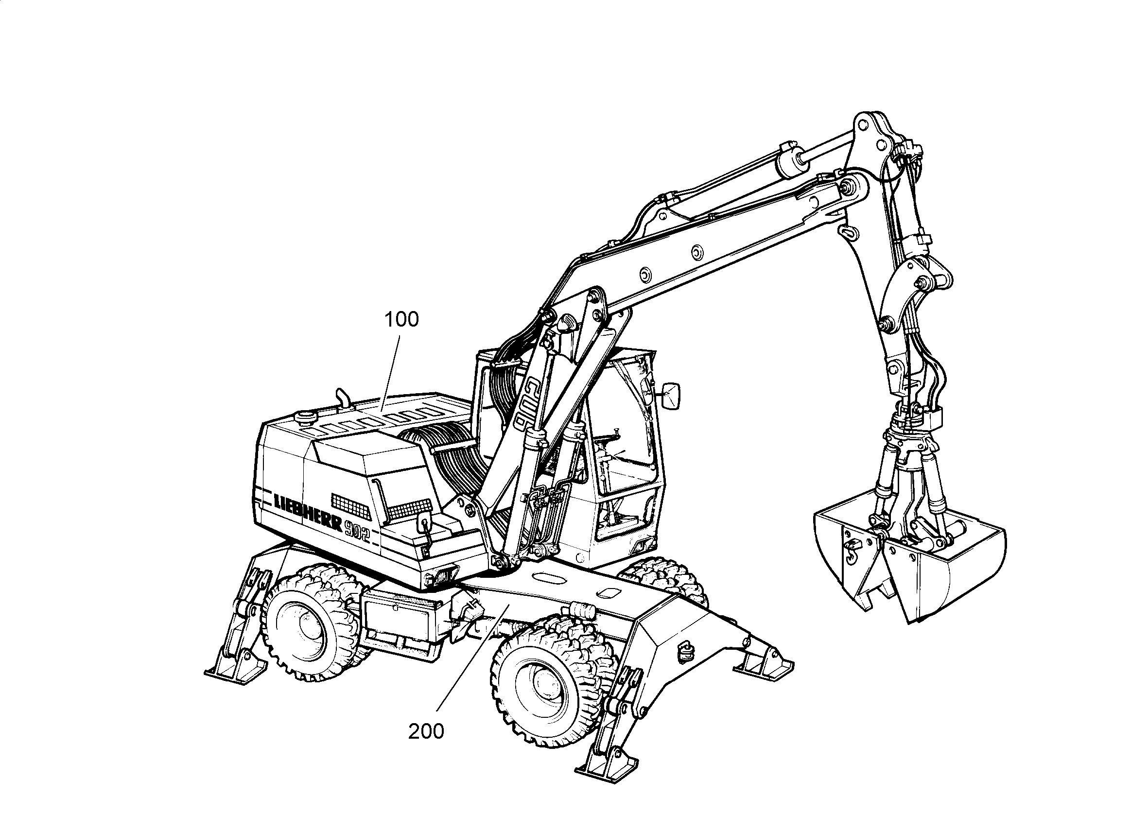 ХОД.УСТР-ВО, 4 ТОЧКИ ОПИРАНИЯ 9060726 LIEBHERR