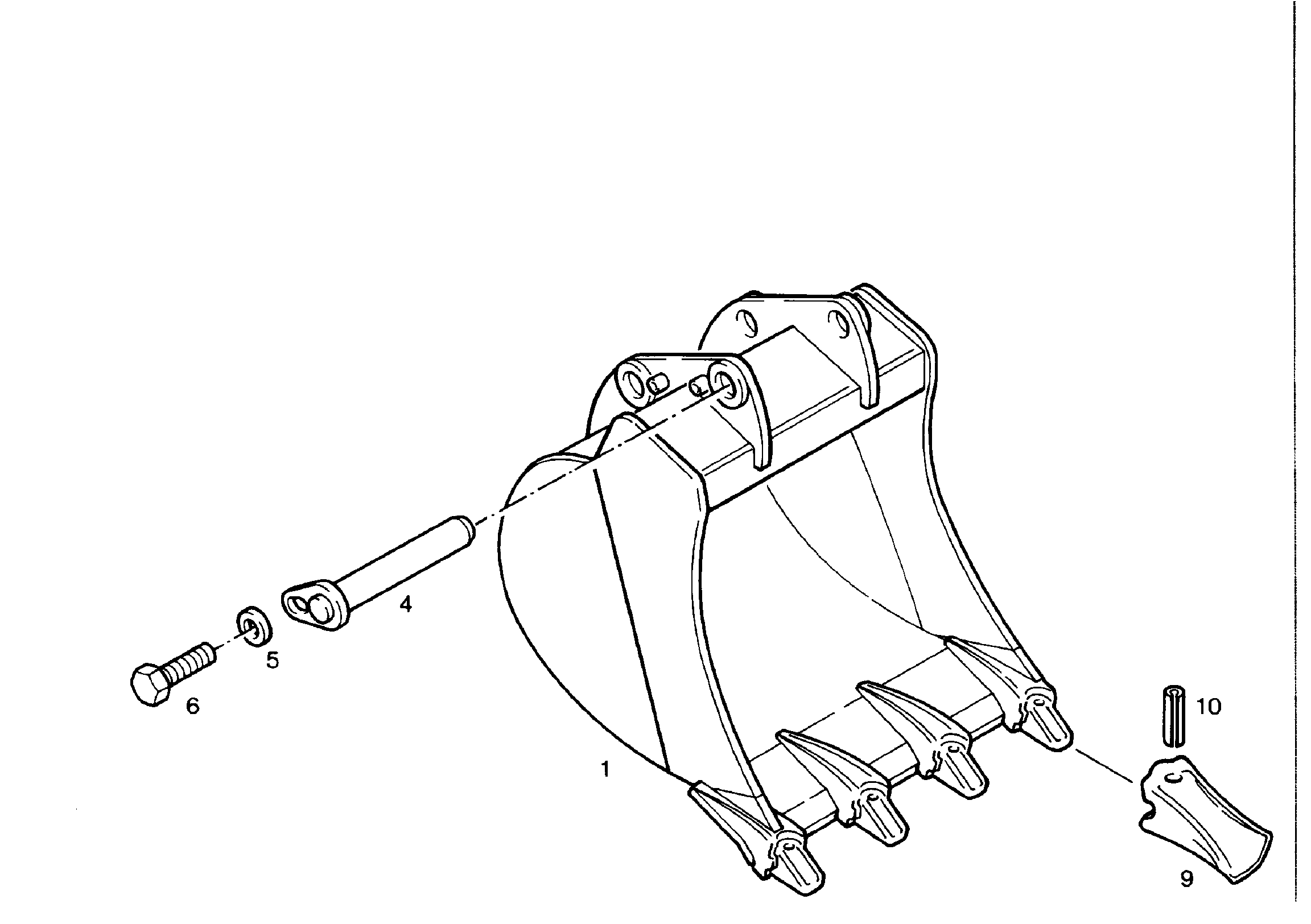 ЛОПАТА ОБРАТНАЯ 550mm 0,22m³ 9237722 LIEBHERR
