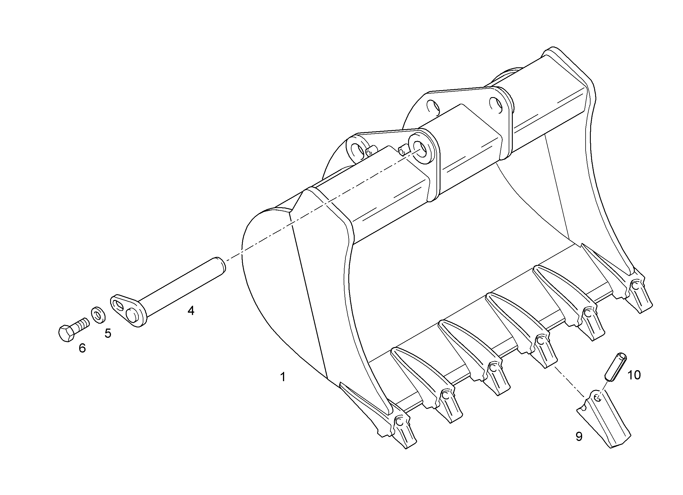 ЛОПАТА ОБРАТНАЯ 1250mm 0,75m³ 9238744 LIEBHERR