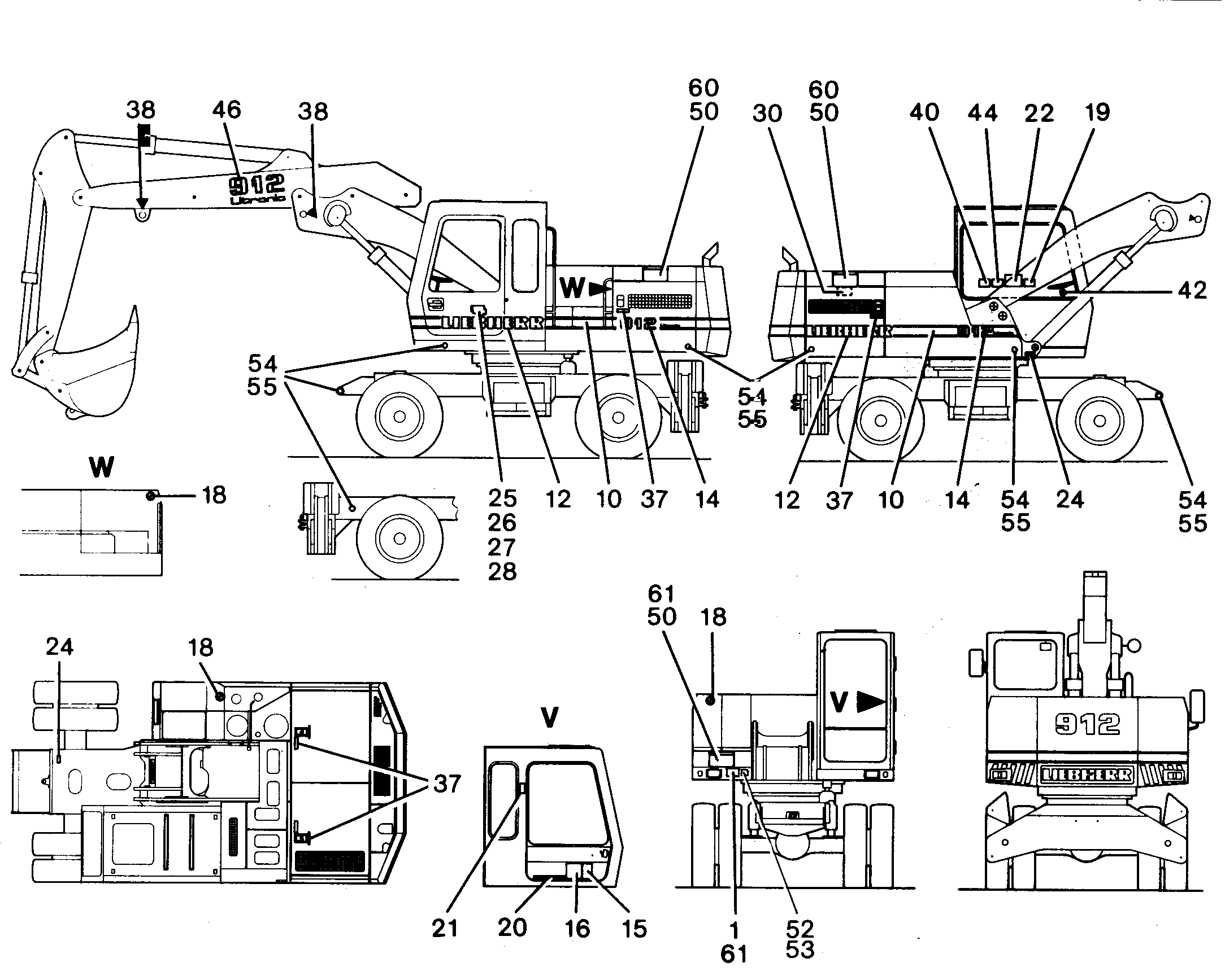 НАКЛЕЙКА 'РАБ ПРИСПОСОБ.' 120mmX70mm 9203459 LIEBHERR