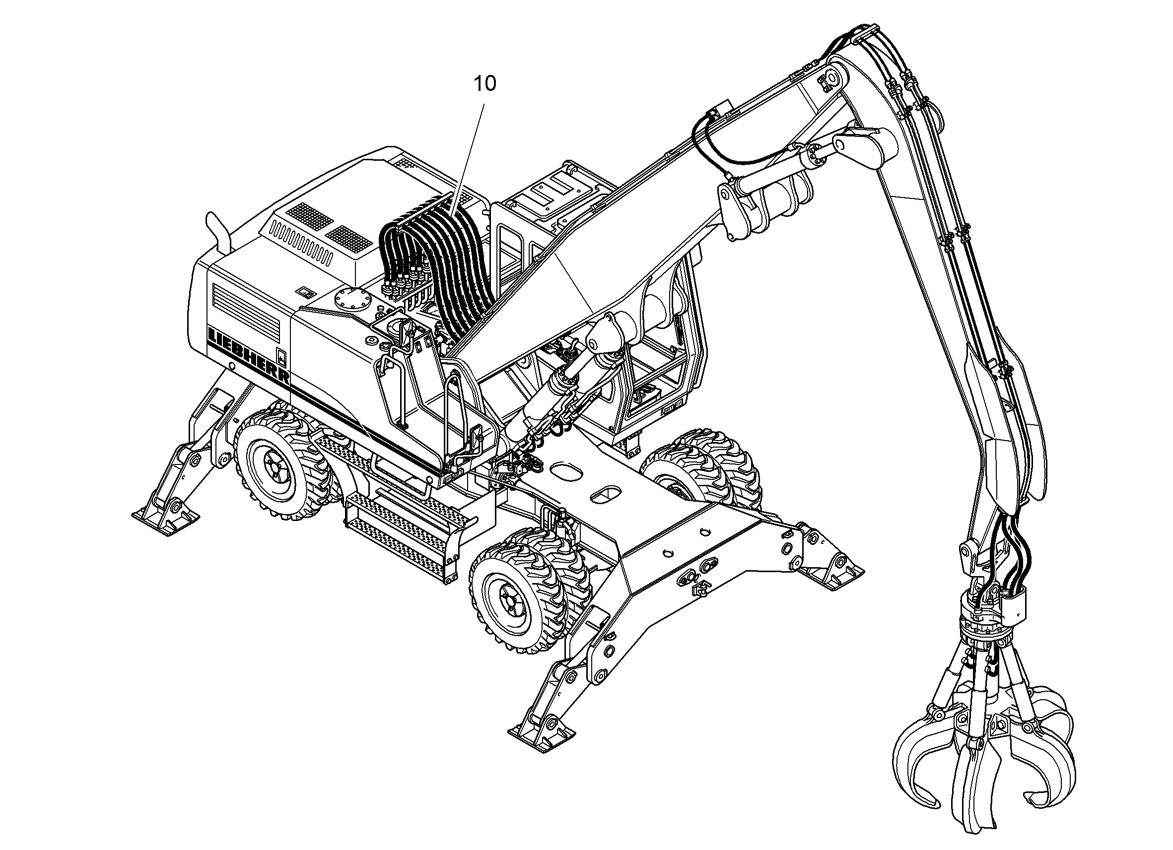ОТКЛЮЧЕНИЕ ЦИЛИНДРА РУКОЯТИ 9599987 LIEBHERR