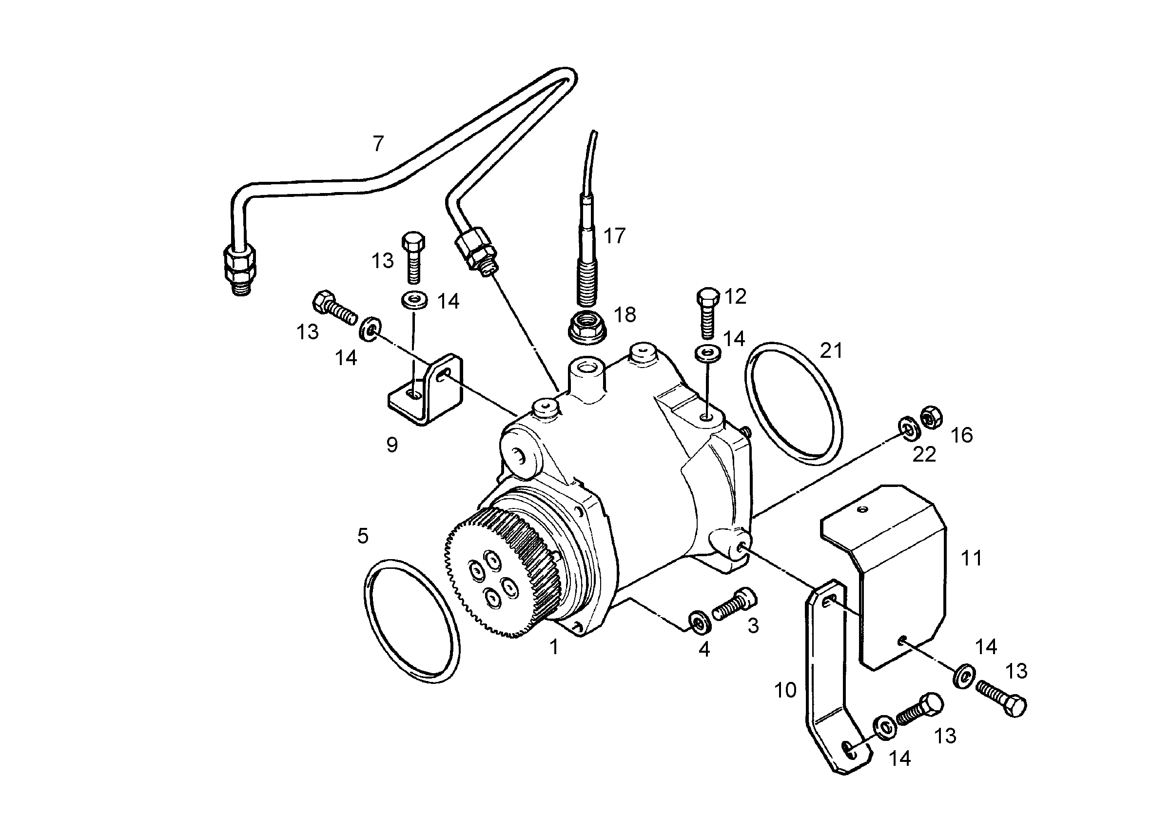 ШЕСТИГРАННАЯ ГАЙКА С ФЛАНЦЕМ M12X1 12692801 LIEBHERR