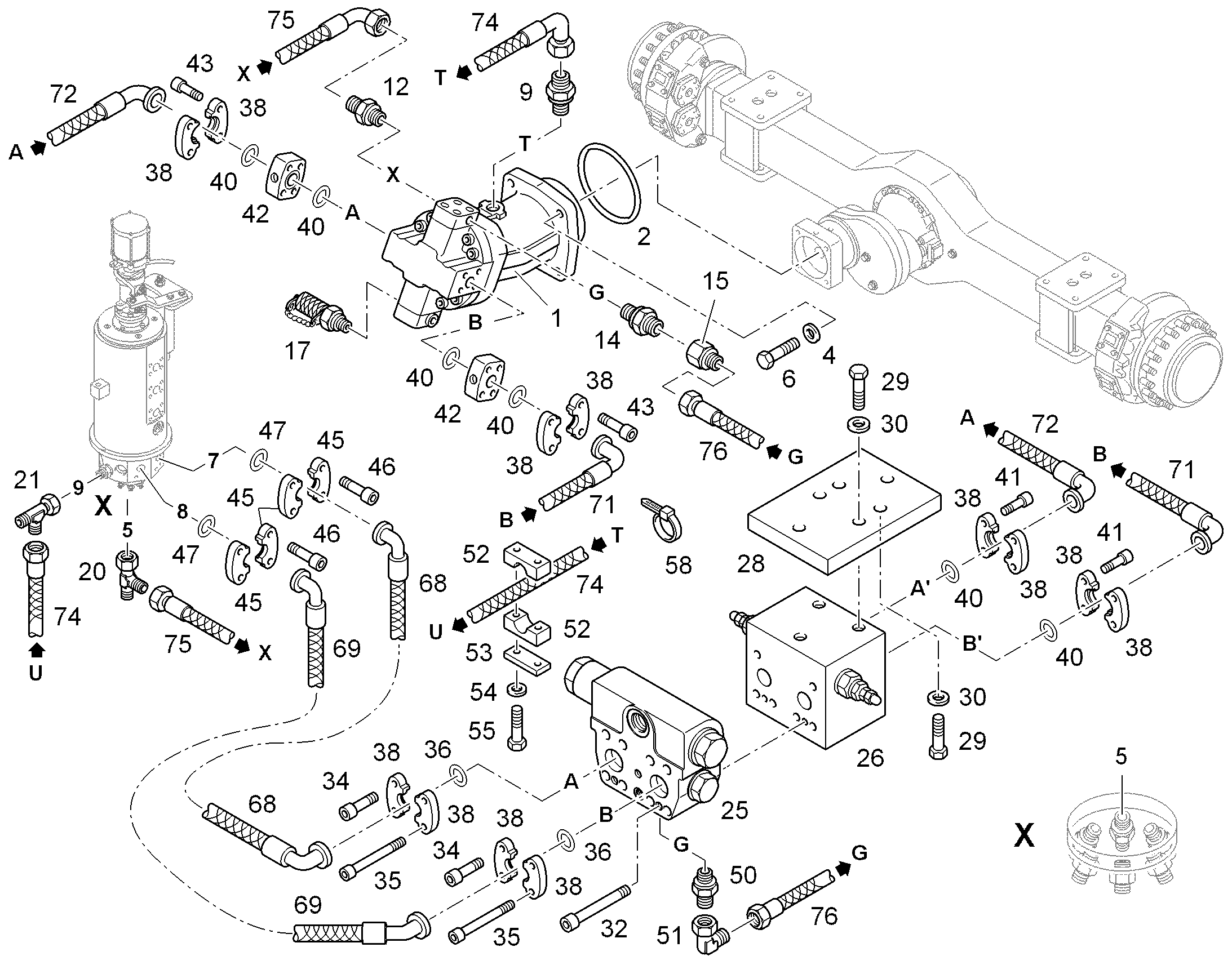 ДВИГАТЕЛЬ РЕГУЛИРУЕМЫЙ A6VM 200cm³/U 5010208 LIEBHERR