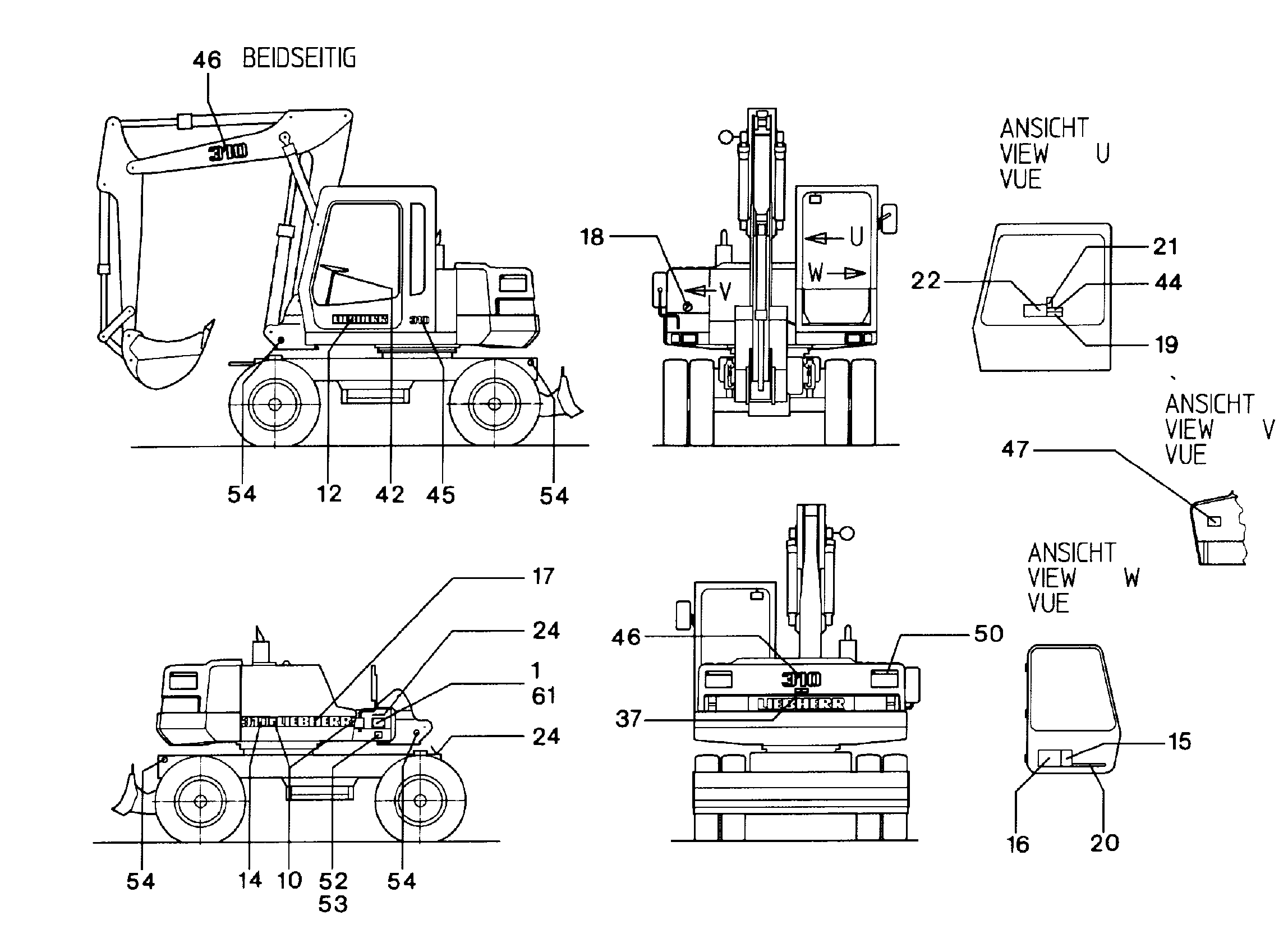 НАКЛЕЙКА ПРЕДУПРЕЖДАЮЩАЯ НОРВ. 9207091 LIEBHERR