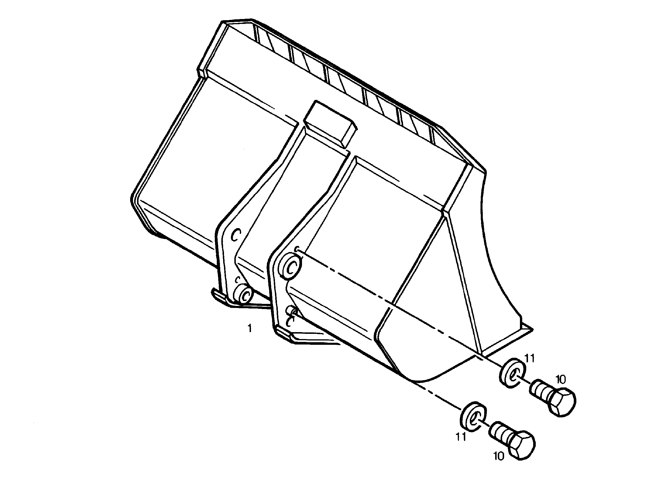 КОВШ ГРУЗОВОЙ 1500mm 0,95m³ 9197057 LIEBHERR