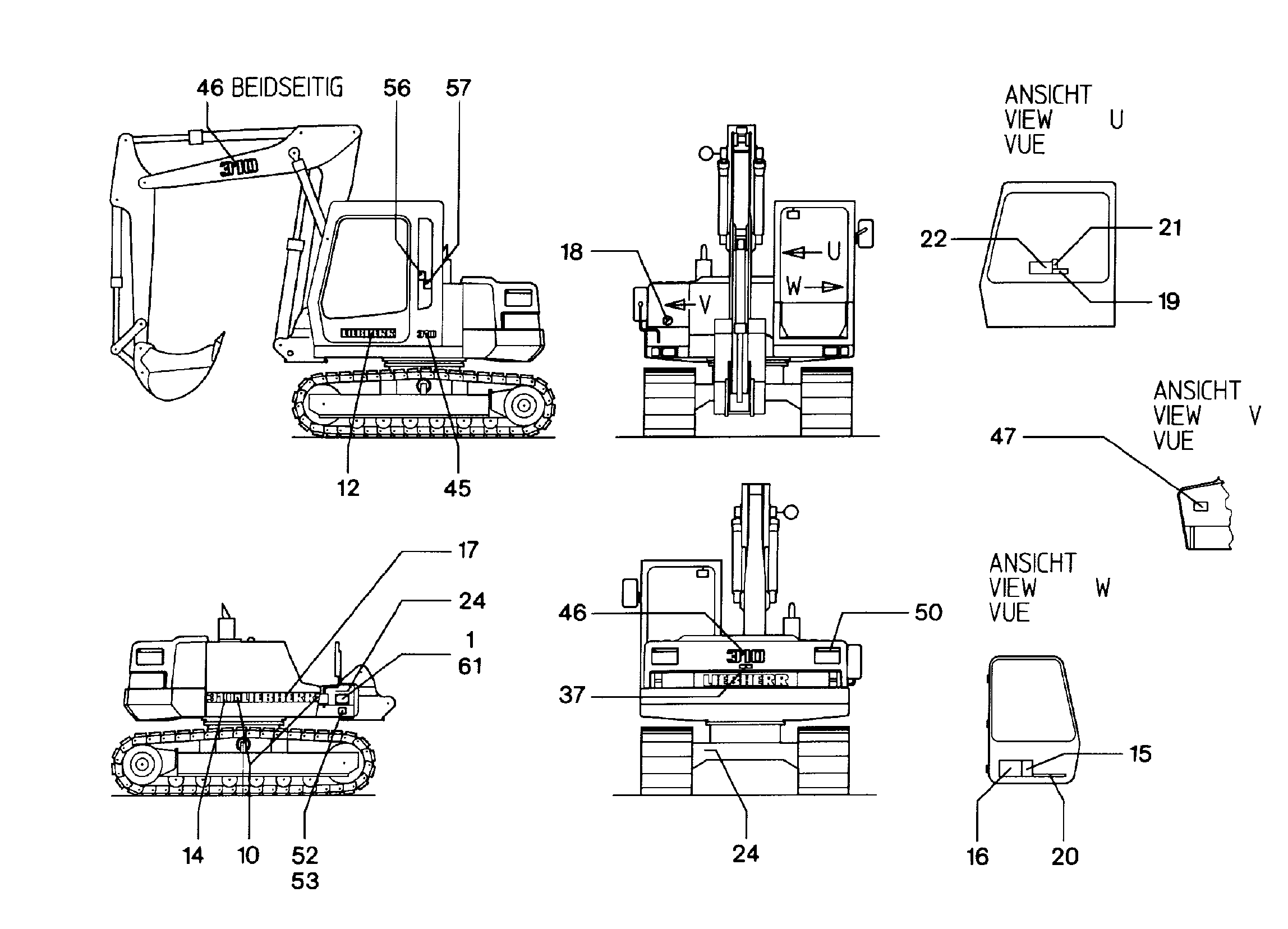 ПЛЕНКА С СИМВОЛОМ ОБСЛУЖИВАНИЕ 297mmX210mm 9206724 LIEBHERR