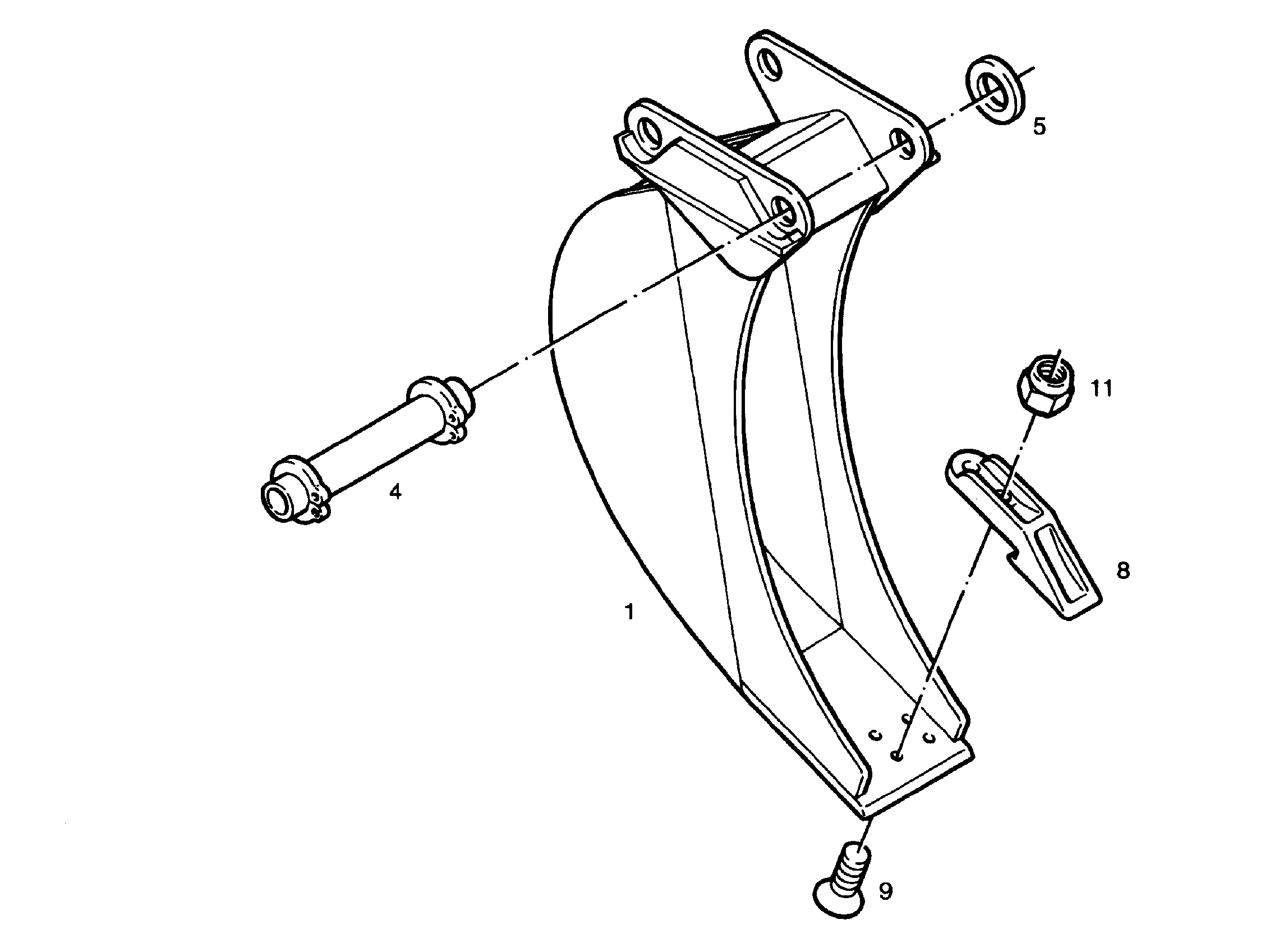ЛОПАТА ОБРАТНАЯ 300mm 0,21m³ 9237176 LIEBHERR