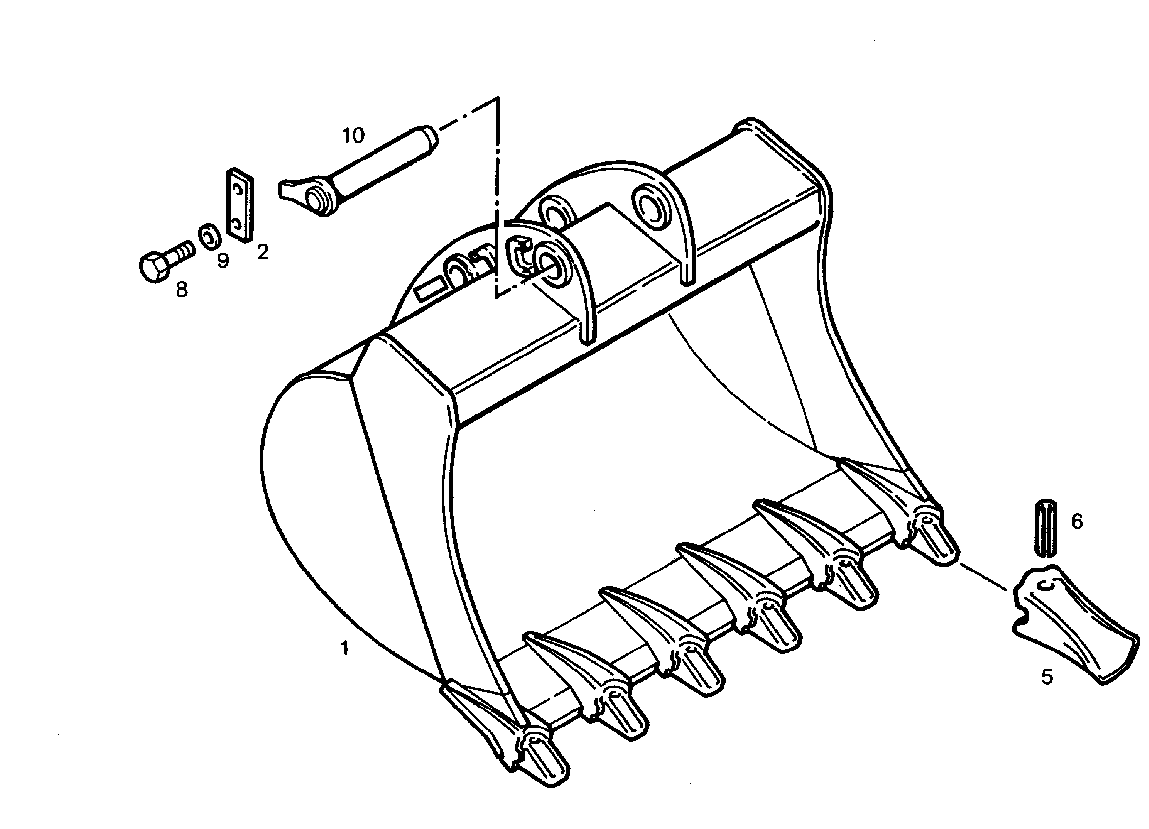 ЛОПАТА ОБРАТНАЯ 1250mm 0,75m³ 9238014 LIEBHERR
