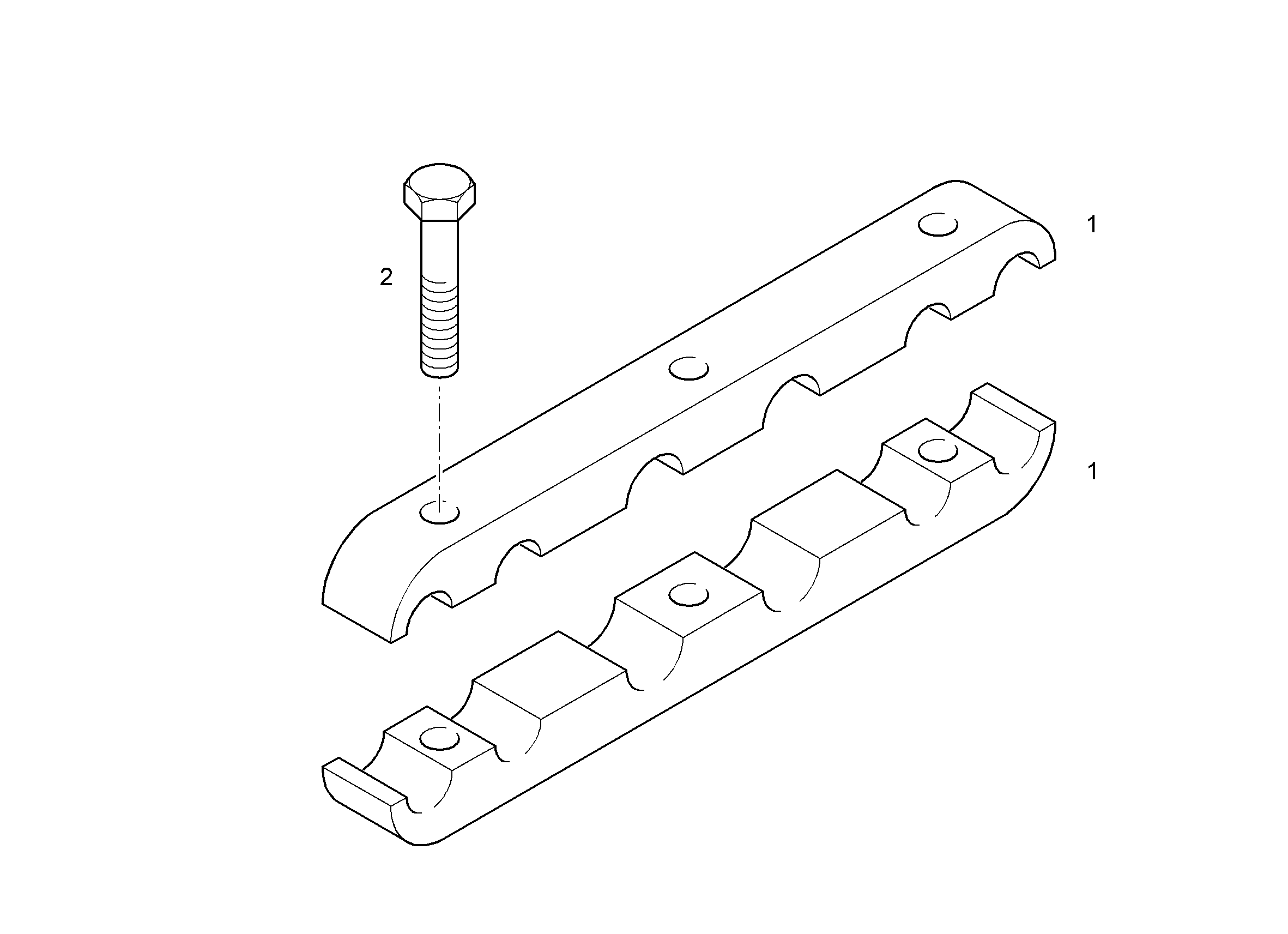 СКОБА ДЛЯ КРЕПЛЕНИЯ ТРУБЫ 20 20-2X25-2X20 9238533 LIEBHERR