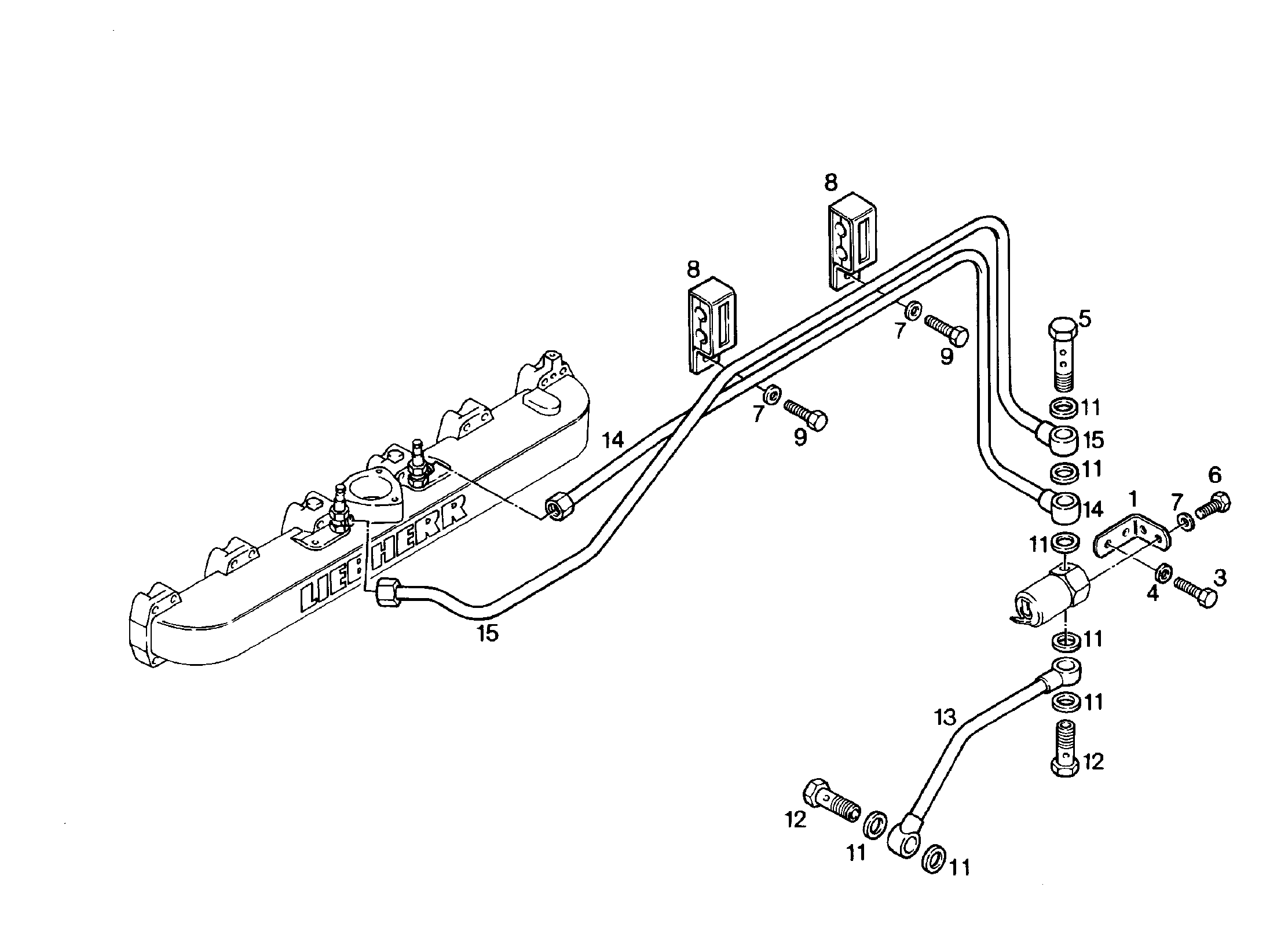 СКОБА ДЛЯ КРЕПЛЕНИЯ ТРУБЫ 7381296 LIEBHERR