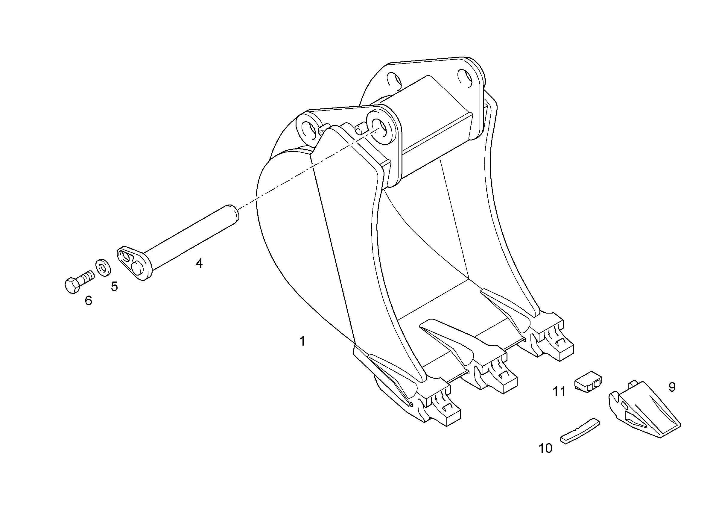 ЛОПАТА ОБРАТНАЯ 550mm 0,28m³ 9238779 LIEBHERR