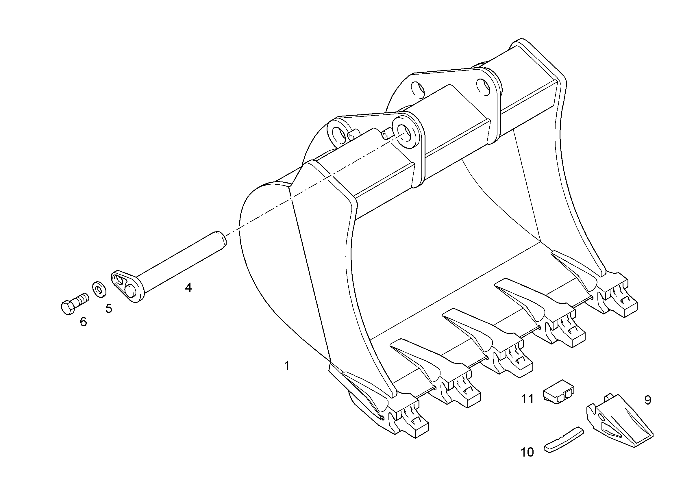 ЛОПАТА ОБРАТНАЯ 1250mm 0,85m³ 9238792 LIEBHERR