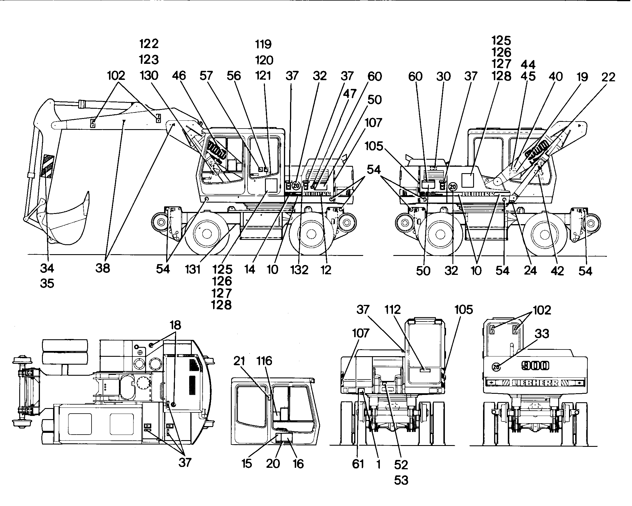 ТАБЛИЧКА NOTBREMSE 80mmX20mm 9209375 LIEBHERR