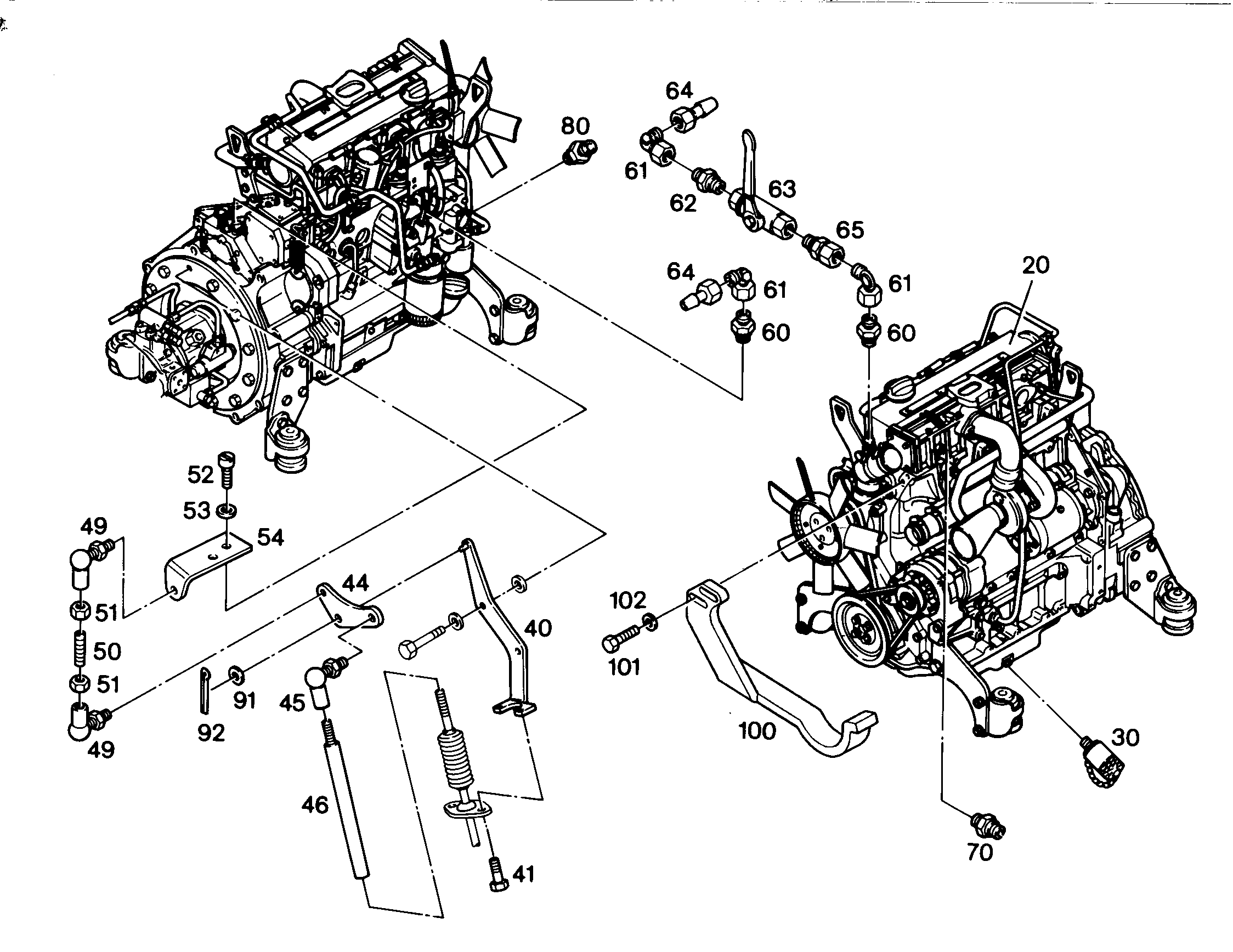 ДВИГАТЕЛЬ ДИЗЕЛЬНЫЙ BF4M1012E 67 kW 5991163 LIEBHERR