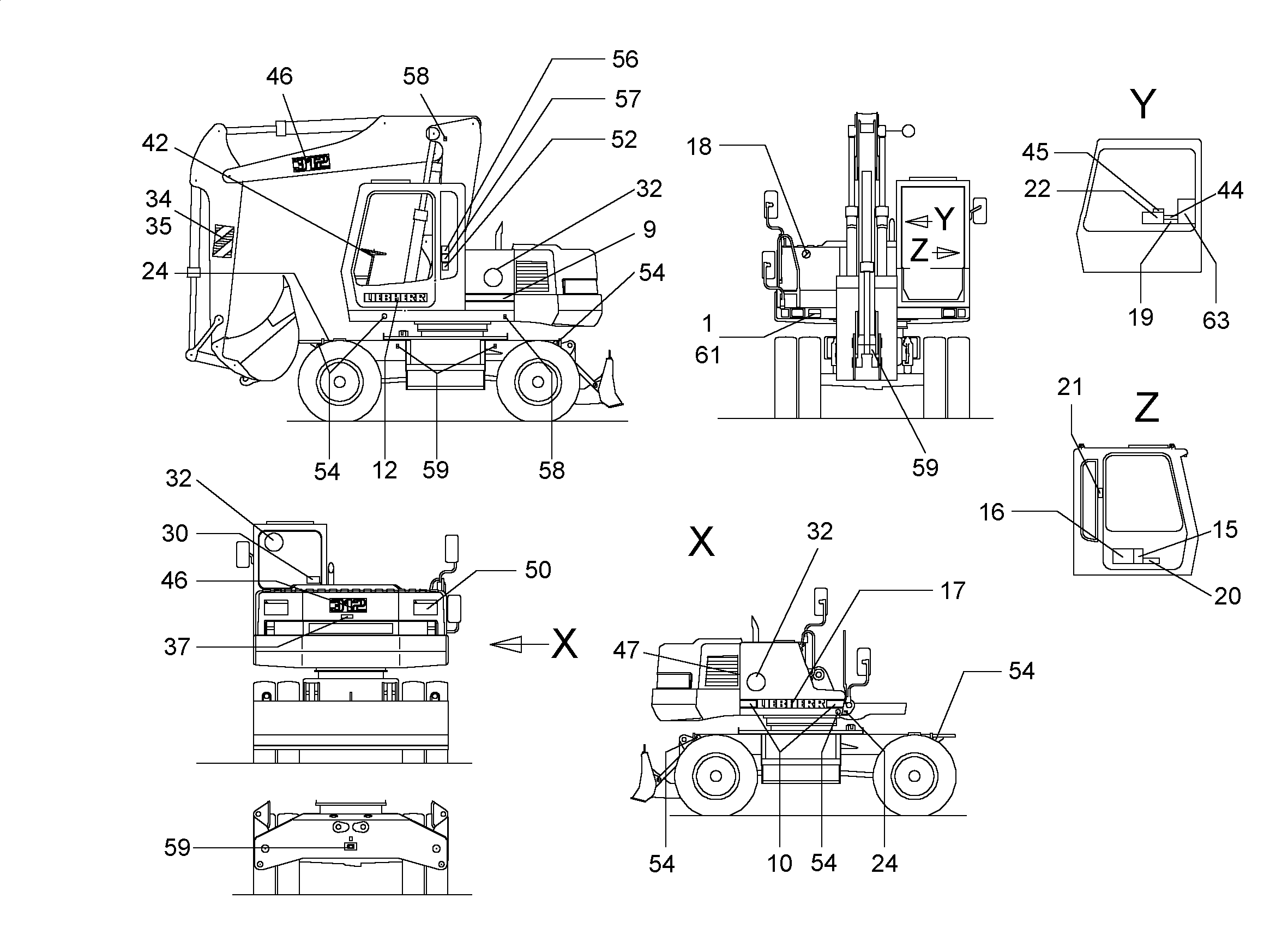 ПЛЕНКА С СИМВОЛОМ ОБСЛ. A312 9239581 LIEBHERR