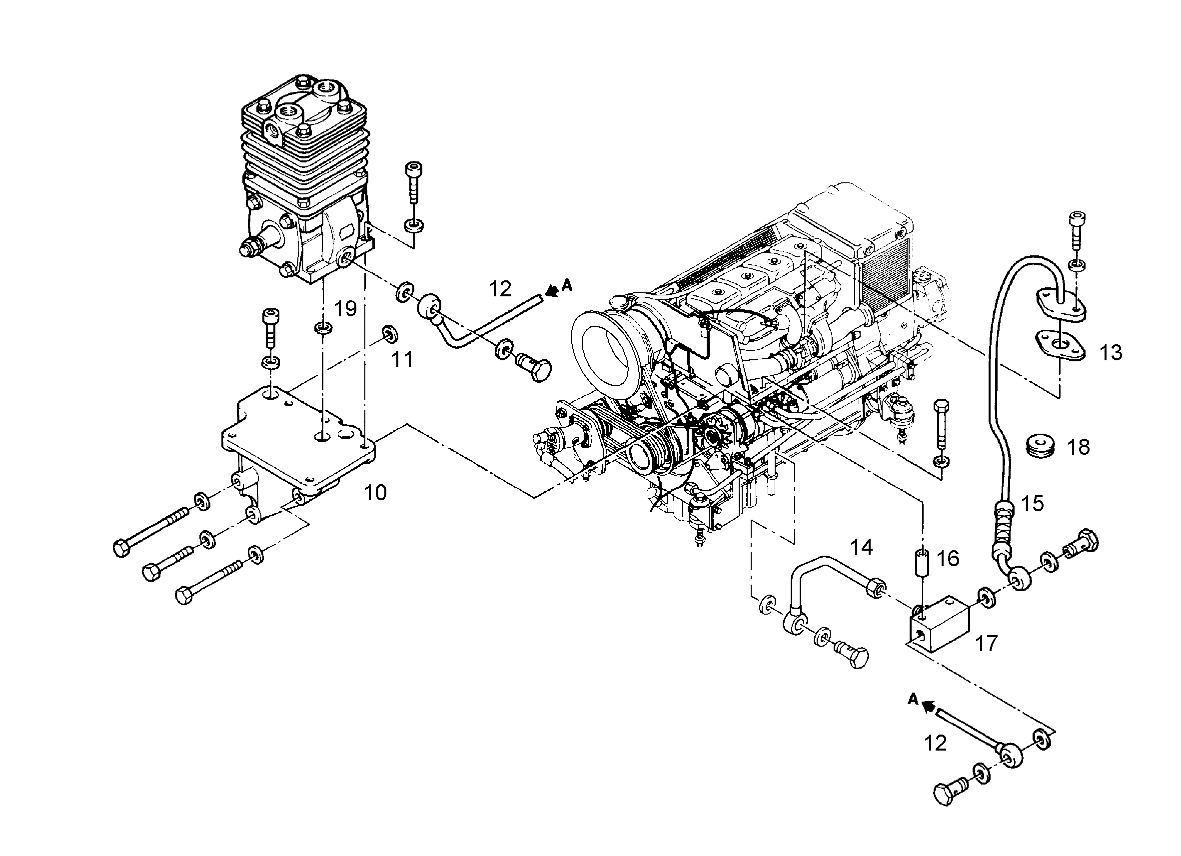 МАСЛОПРОВОД НАГНЕТАТЕЛЬНЫЙ 7019785 LIEBHERR