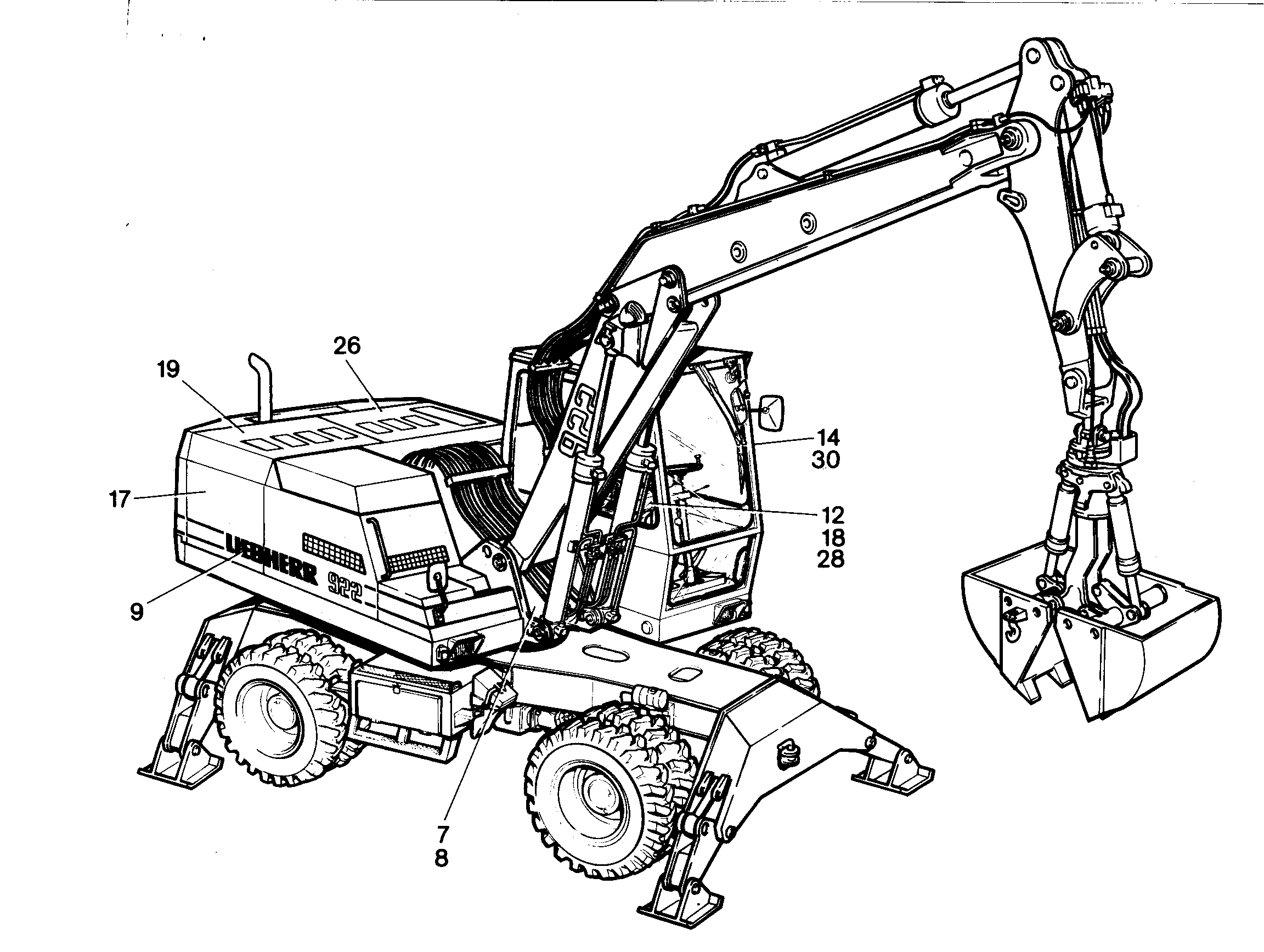 РАСПОЛОЖЕНИЕ ТАБЛИЧЕК 9192940 LIEBHERR