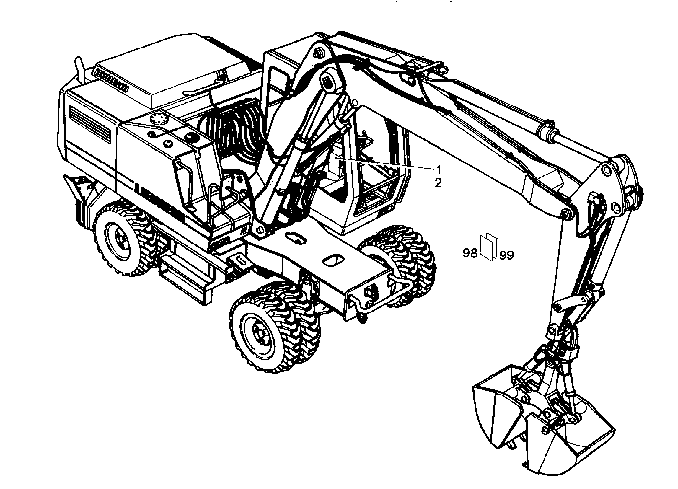 ТАБЛИЧКА СИМВОЛОВ ОБСЛУЖИВАНИЯ 297mmX210mm 9919075 LIEBHERR
