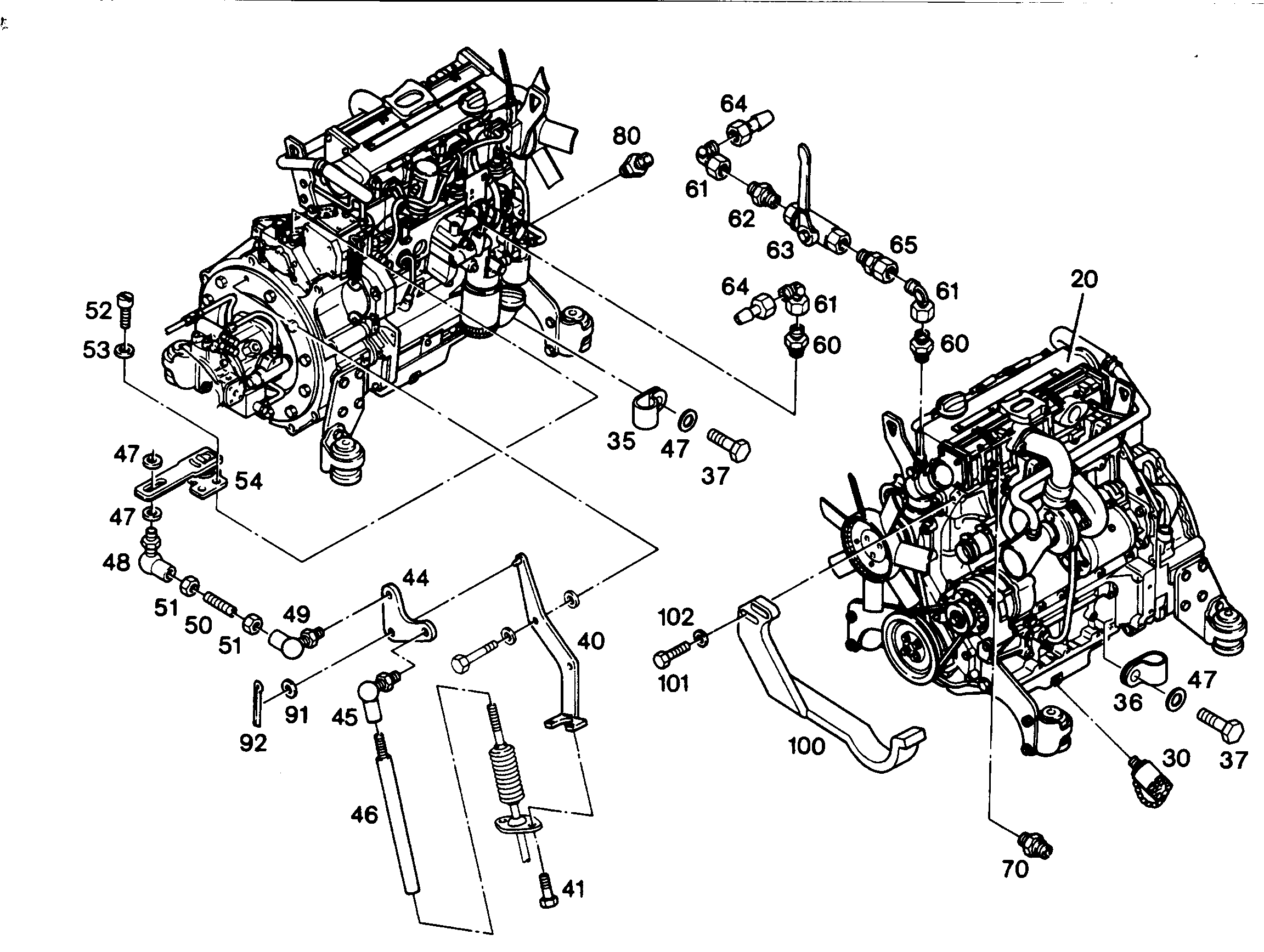 ДВИГАТЕЛЬ ДИЗЕЛЬНЫЙ BF4M1012E 63 kW 5991874 LIEBHERR