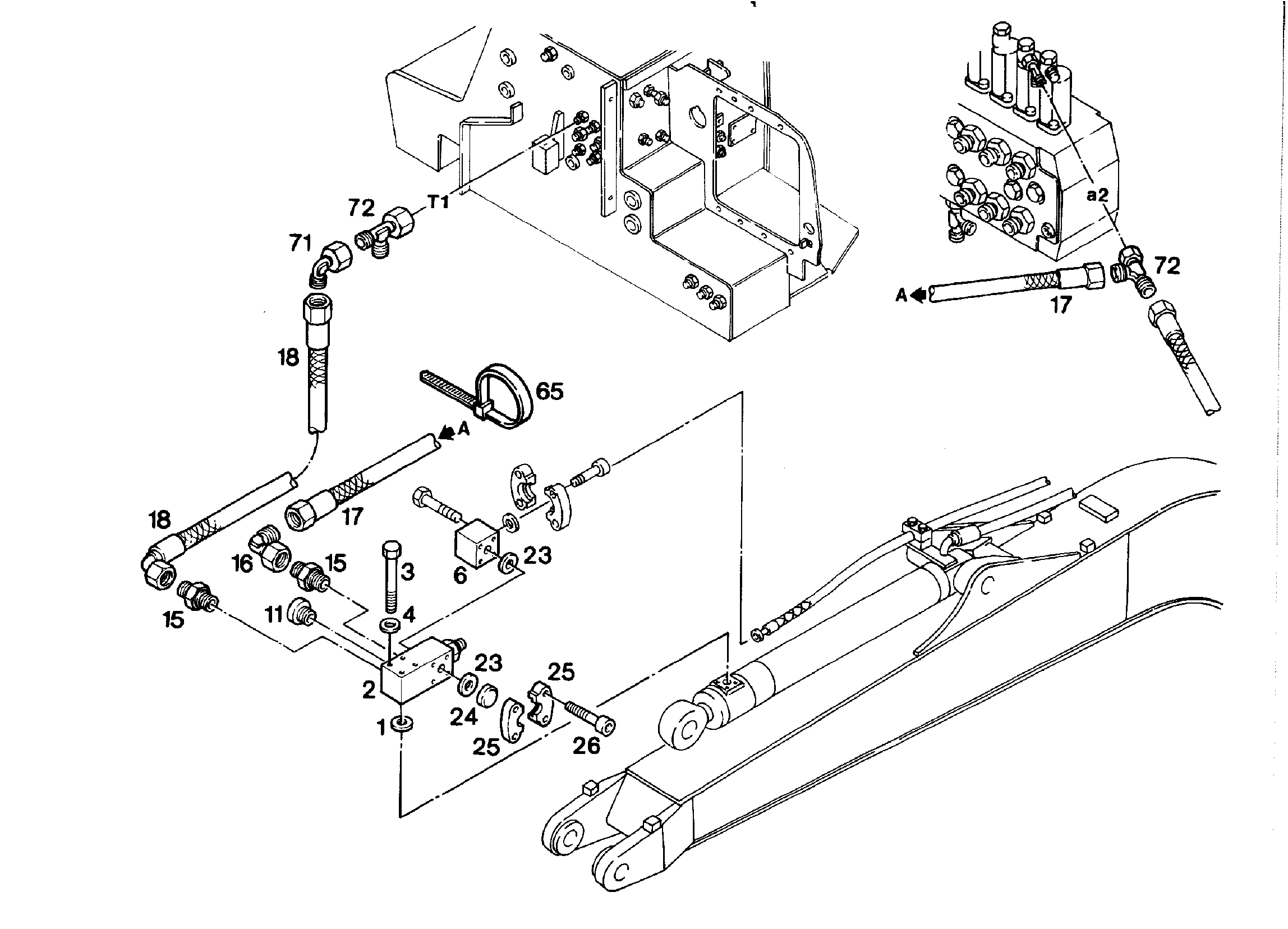 ШЛАНГ УПРАВЛЕНИЯ 8X7600 7020124 LIEBHERR