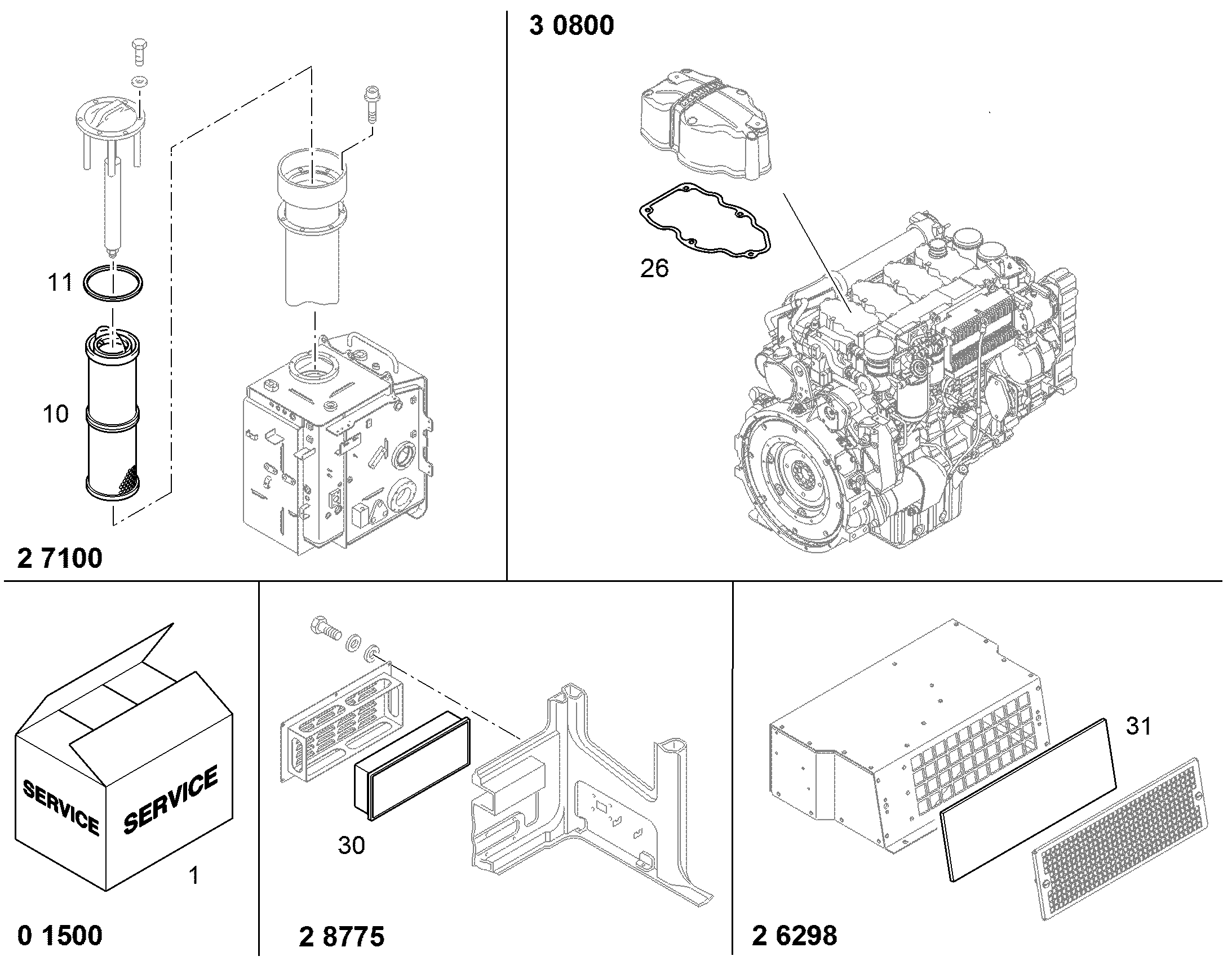 СЕРВИС-ПАКЕТ 1500+2500h 94086665 LIEBHERR