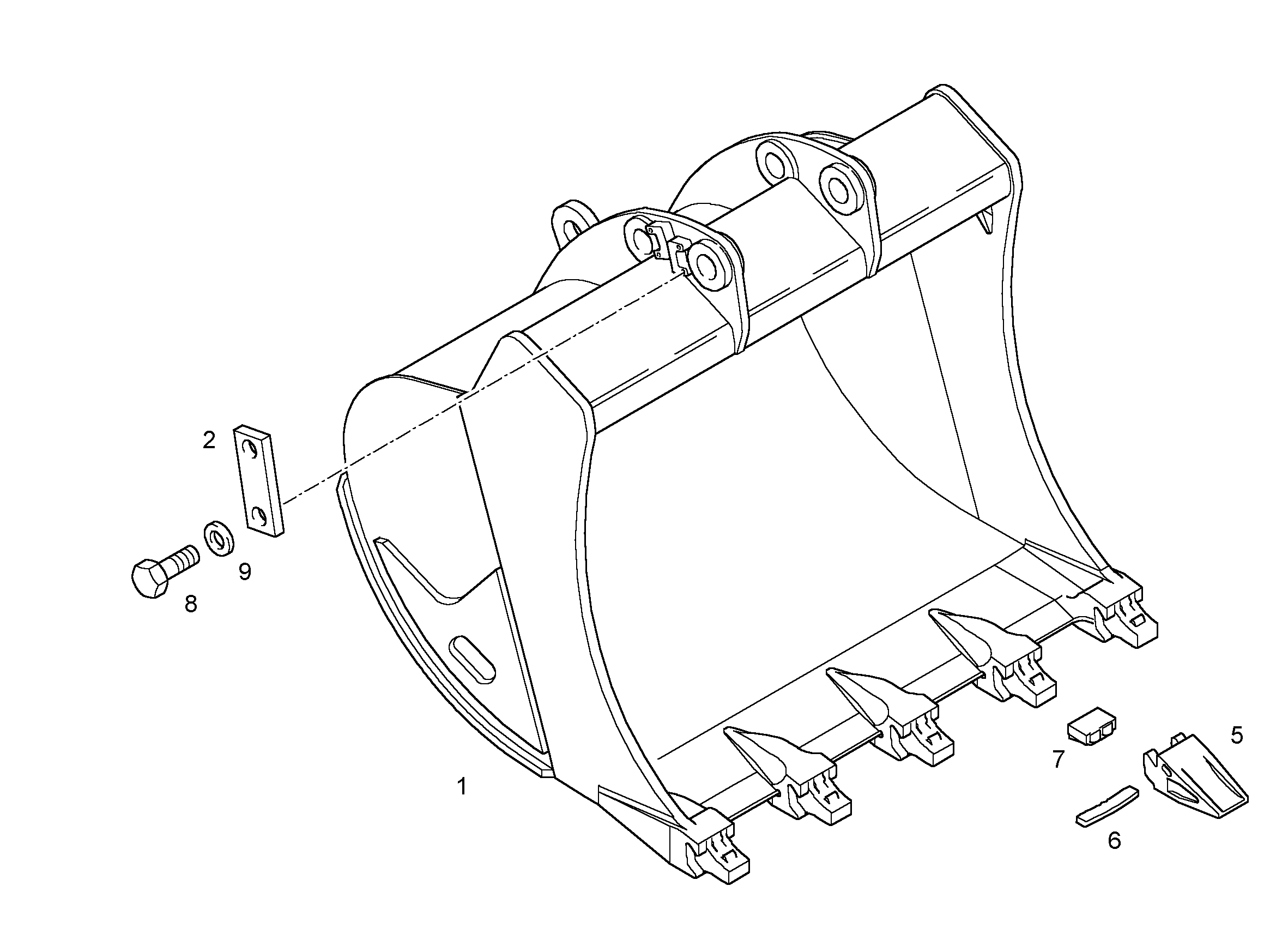 ЛОПАТА ОБРАТНАЯ HD 9383706 LIEBHERR