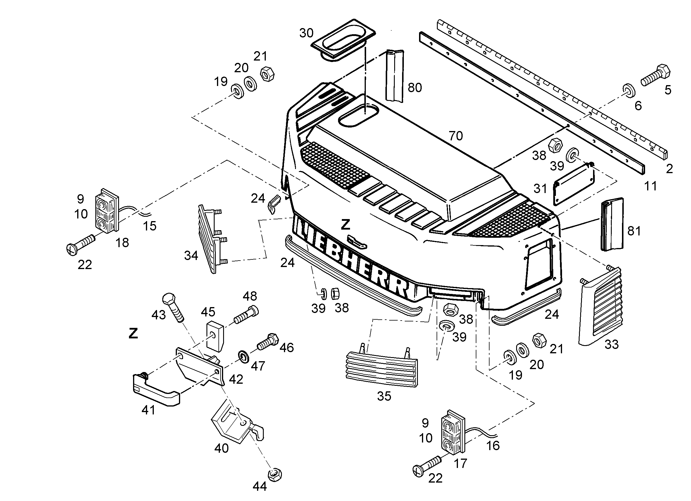 ПЛАНКА РЕЗЬБОВАЯ 9249729 LIEBHERR
