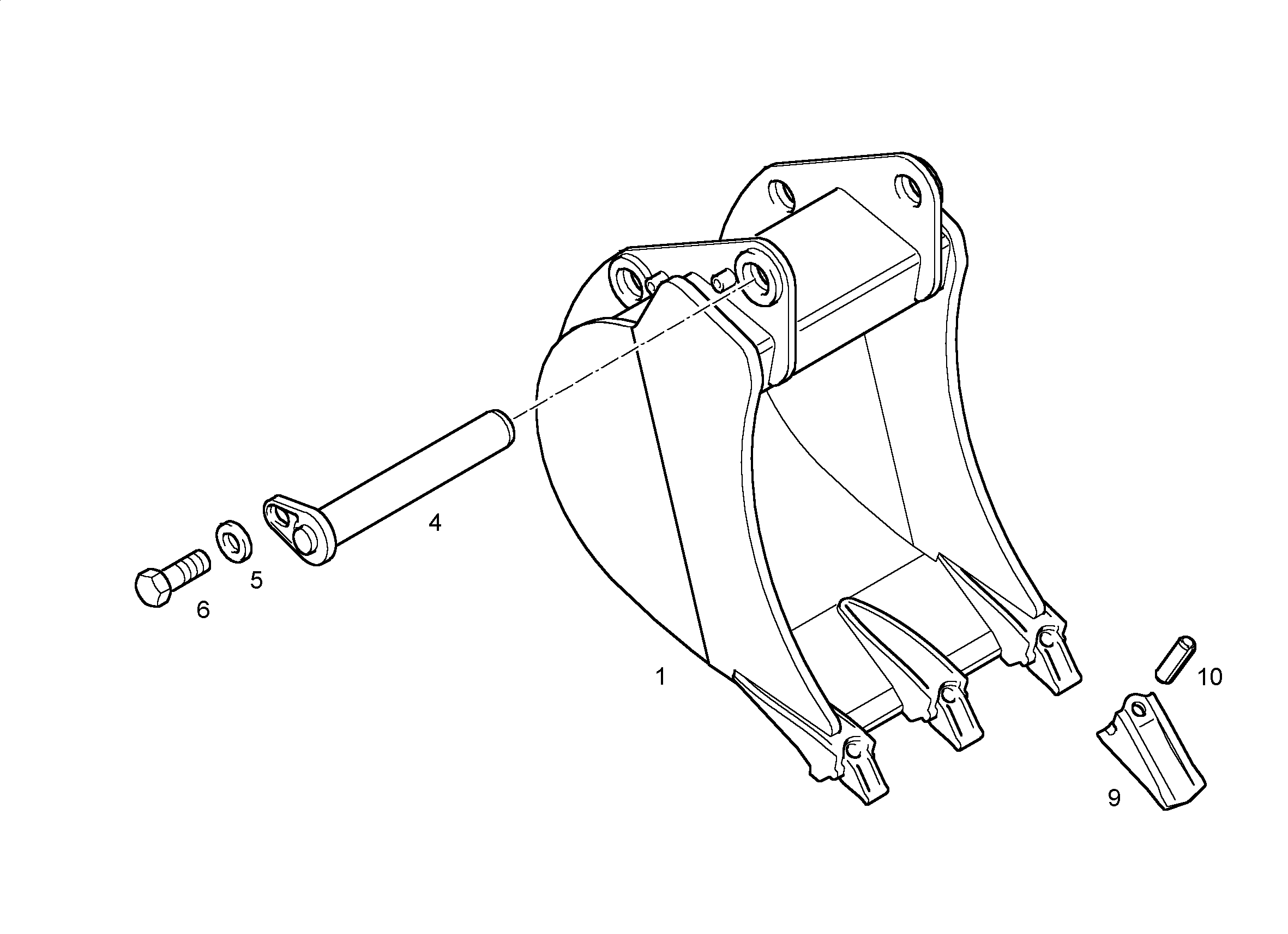 ЛОПАТА ОБРАТНАЯ 500mm 0,21m³ 9913534 LIEBHERR