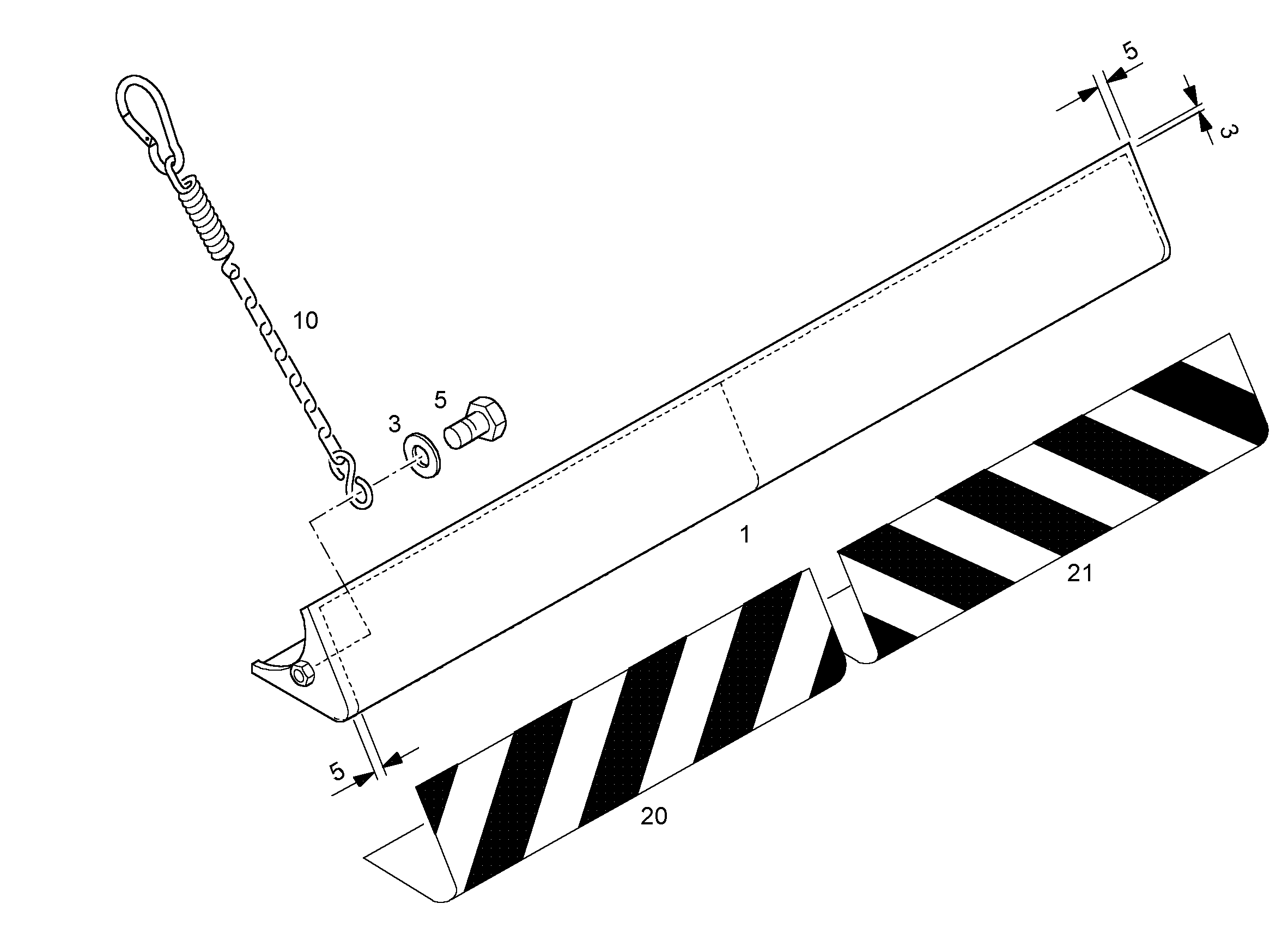 ТАБЛИЧКА 'ПРЕДУПР. МАРКИРОВКА' 1115mmX282mm 9901705 LIEBHERR