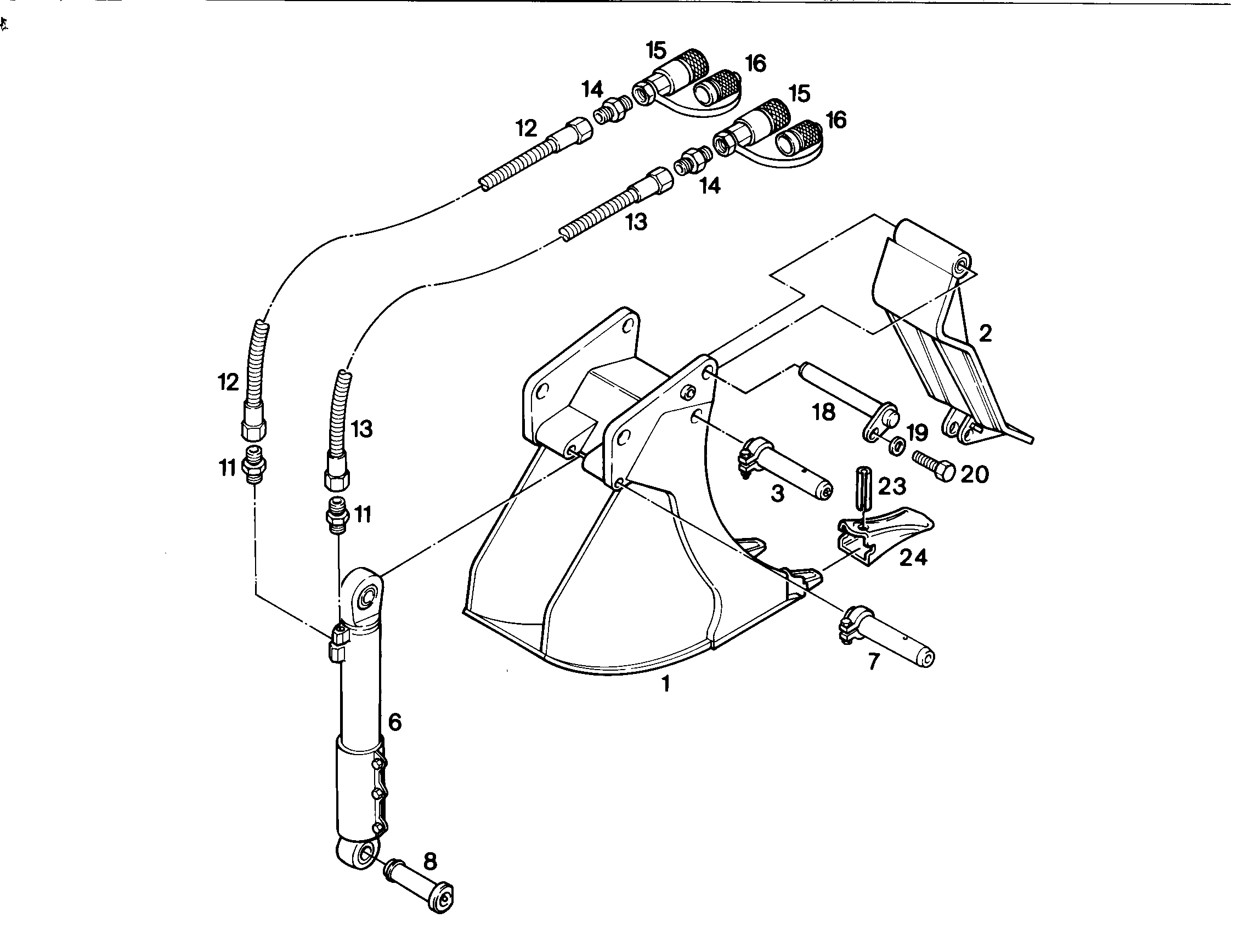 ЛОПАТА ОБРАТНАЯ 330mm 0,23m³ 9305351 LIEBHERR