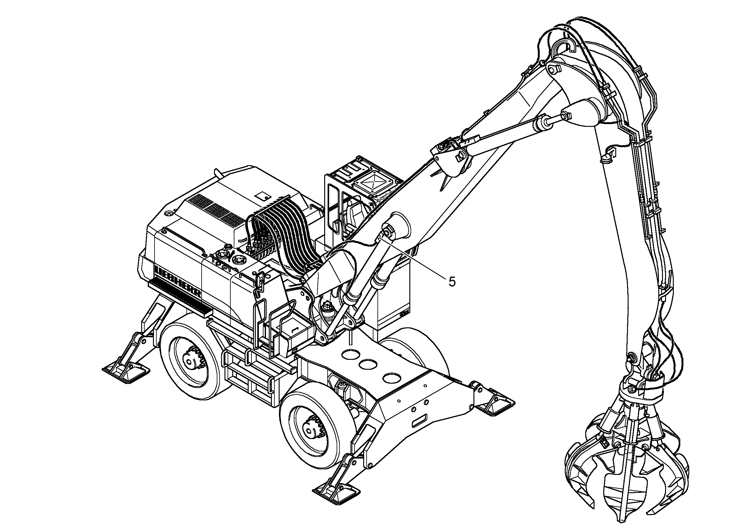 ЗАЩ.ТРУБЫ ПОДЪЕМ.ЦИЛИНДР 9957048 LIEBHERR