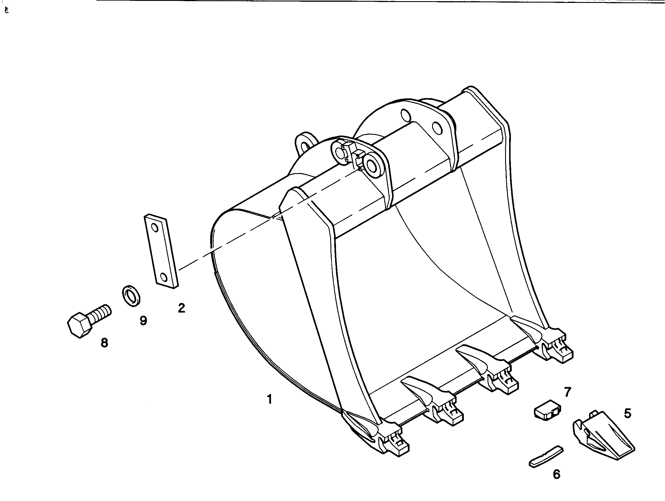 ЛОПАТА ОБРАТНАЯ 1050mm 0,8m³ 9901620 LIEBHERR