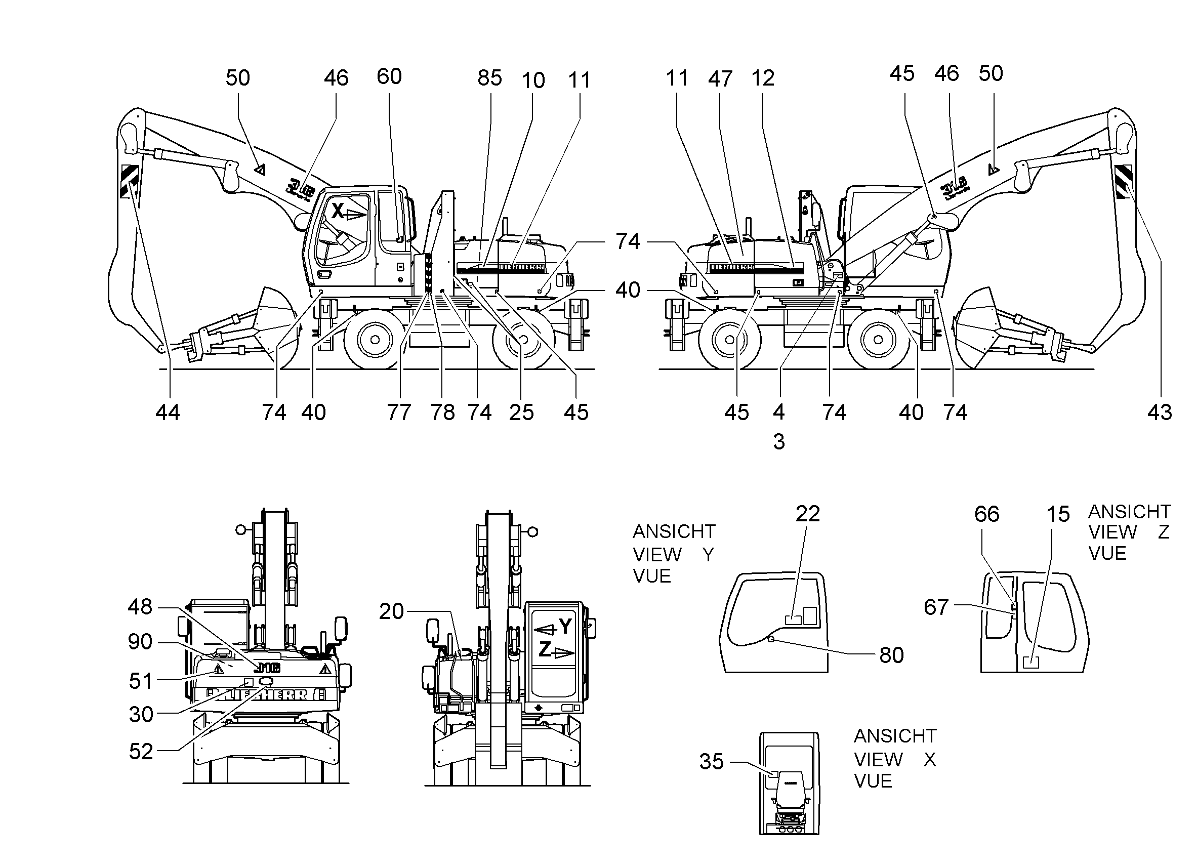 ТАБЛИЧКА AUFENTHALT 172mmX150mm 9619933 LIEBHERR