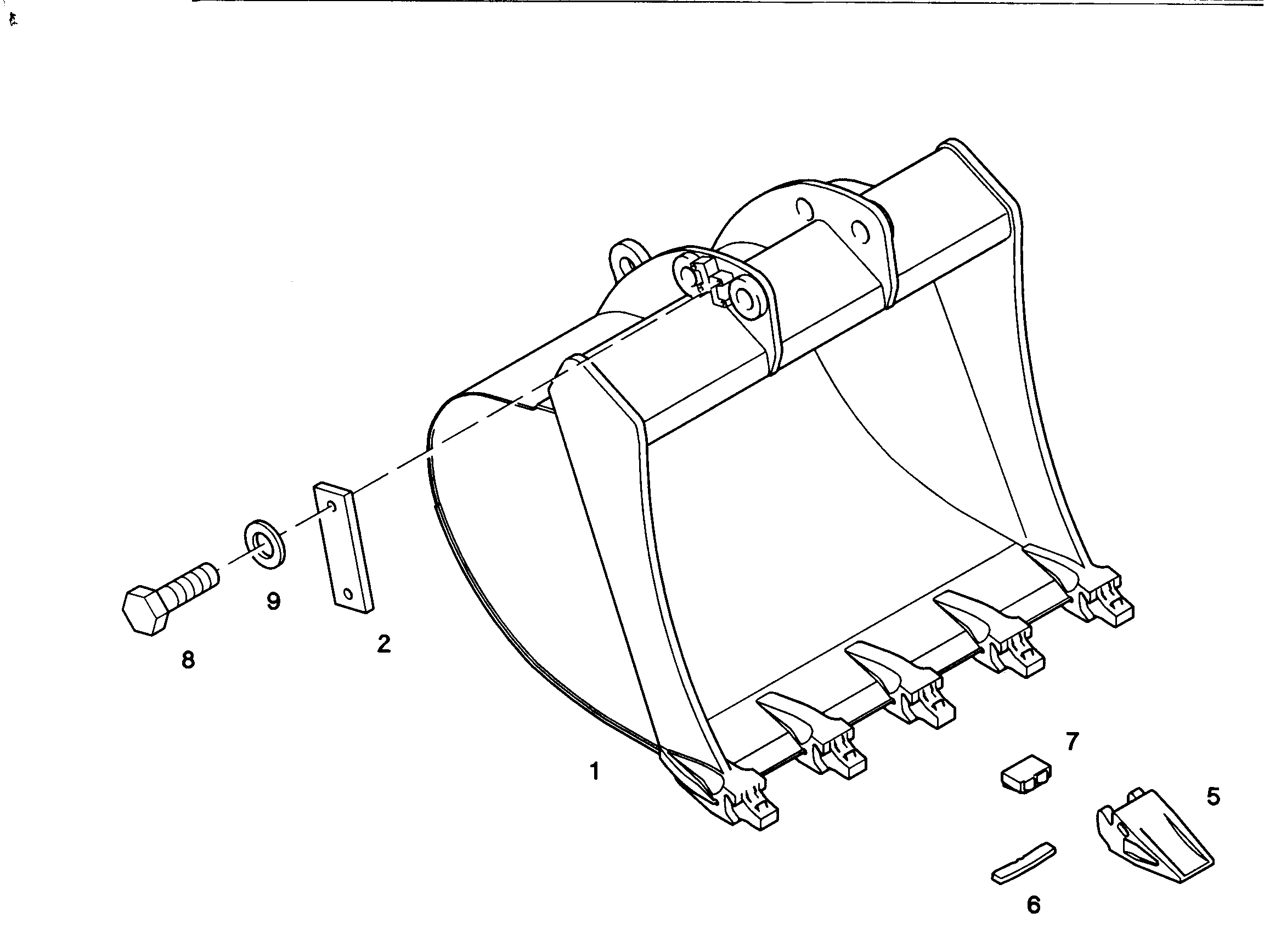 ЛОПАТА ОБРАТНАЯ 1250mm 1m³ 9901593 LIEBHERR