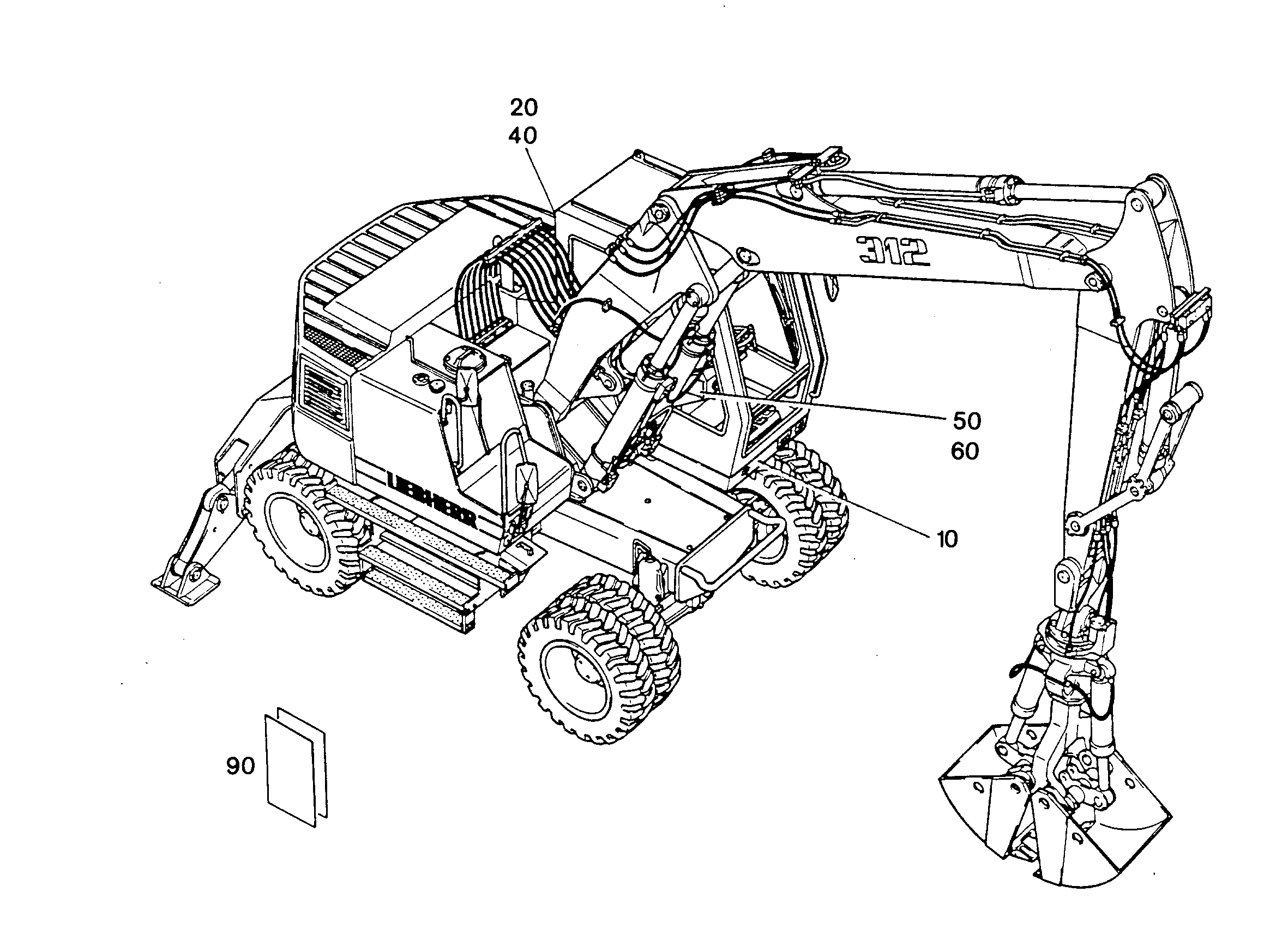ТАБЛИЧКА ПЕРЕКЛЮЧЕНИЕ STEUERUNG 120mmX70mm 9906354 LIEBHERR