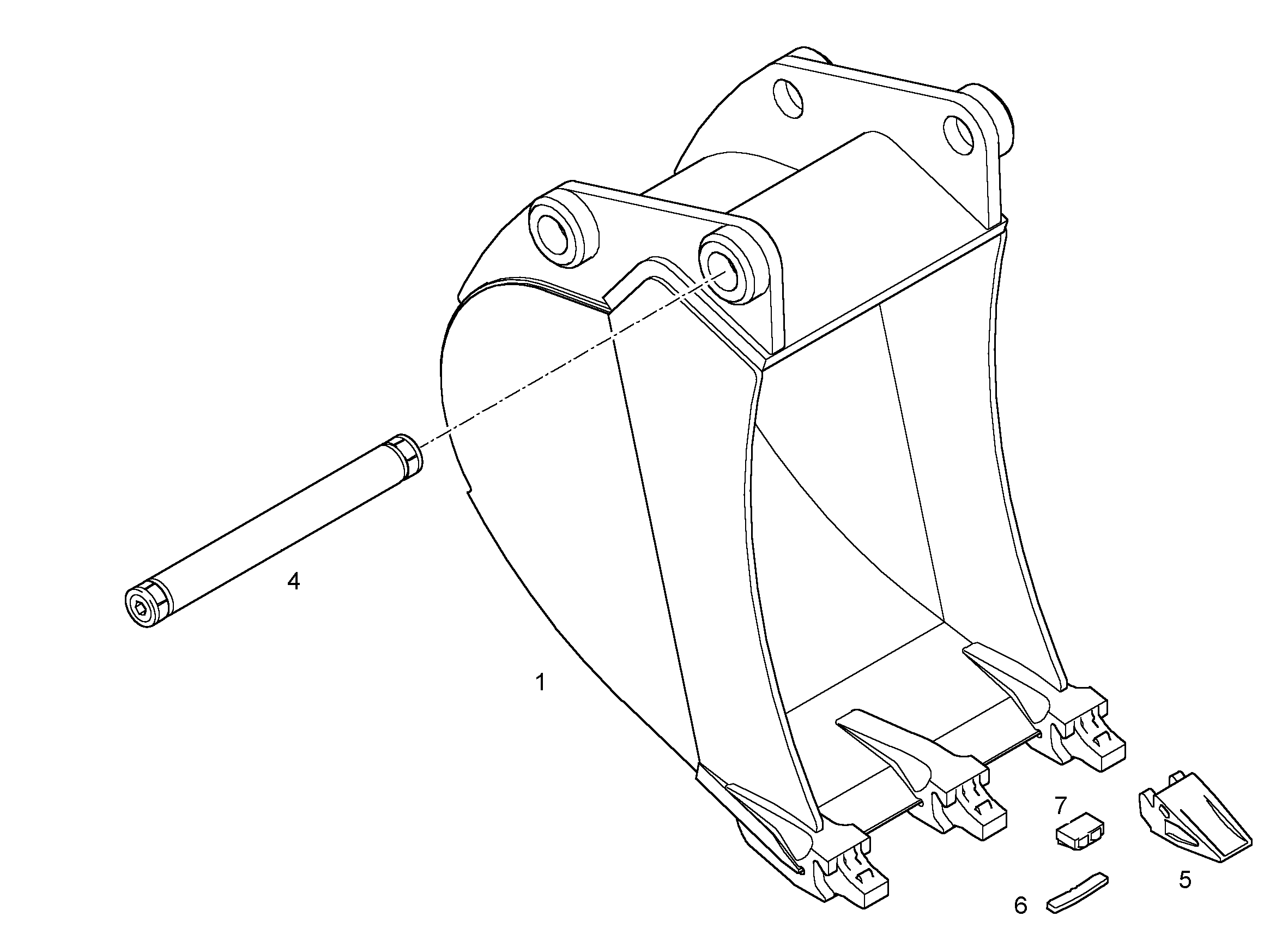 ЛОПАТА ОБРАТНАЯ 650mm 0,46m³ 9913983 LIEBHERR