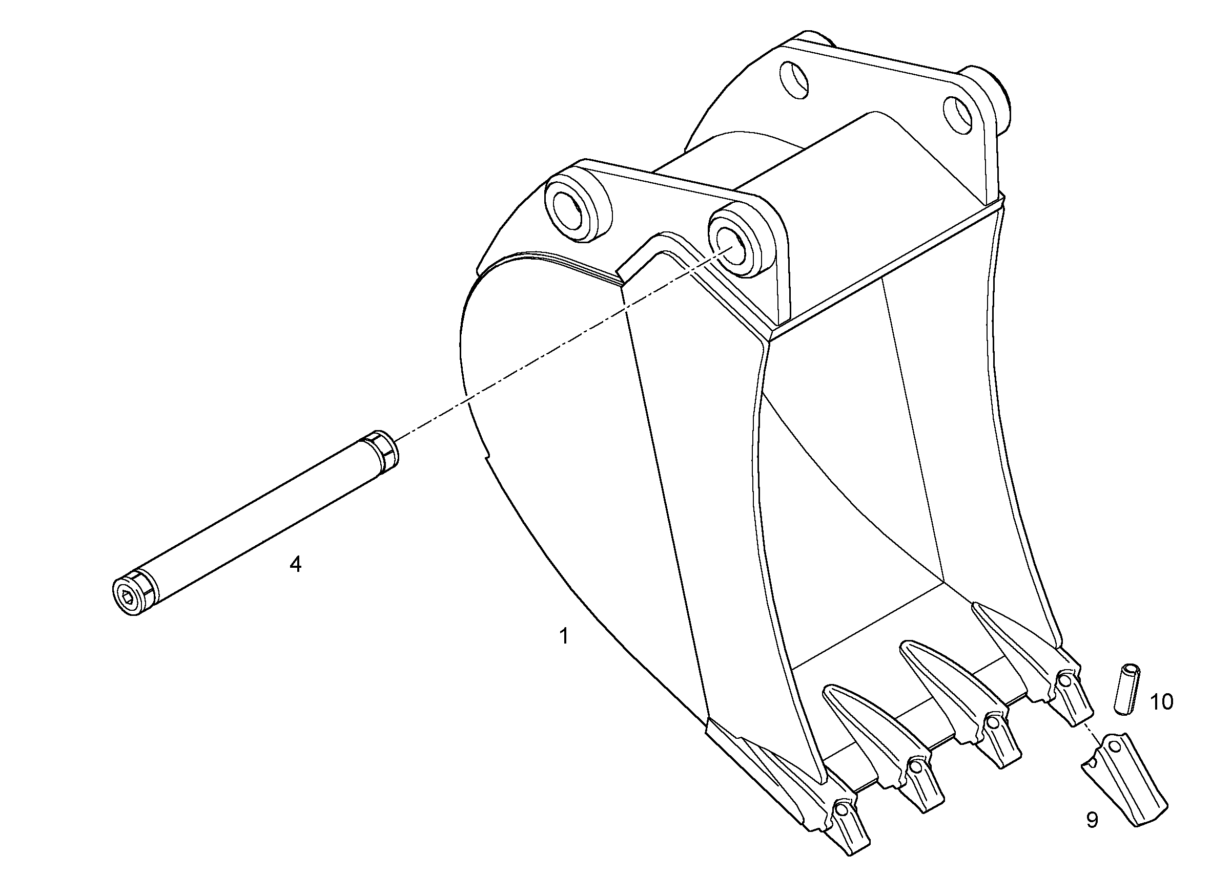 ЛОПАТА ОБРАТНАЯ 650mm 0,38m³ 9908716 LIEBHERR