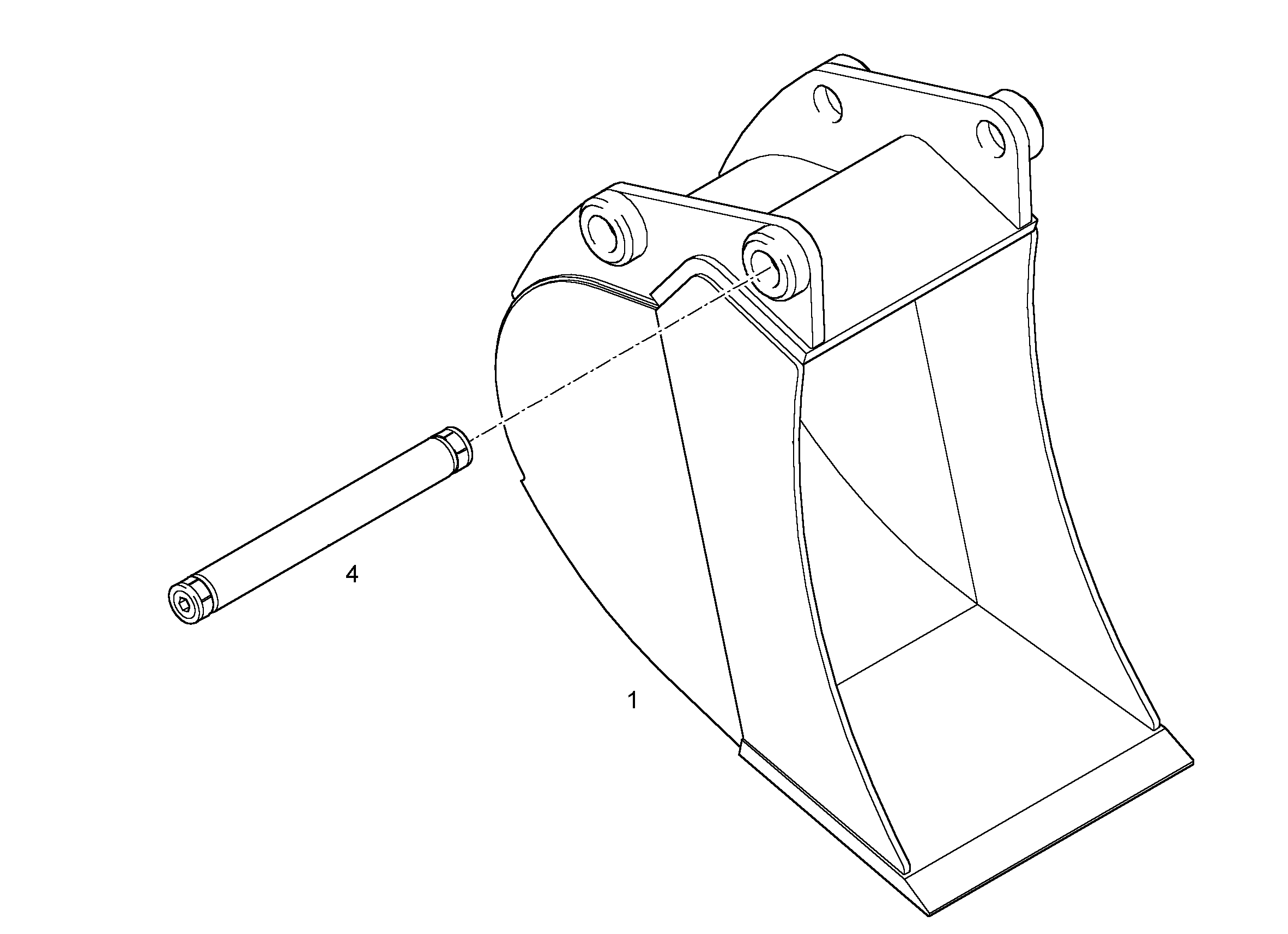 ЛОПАТА ОБРАТНАЯ 650mm 0,38m³ 9908824 LIEBHERR