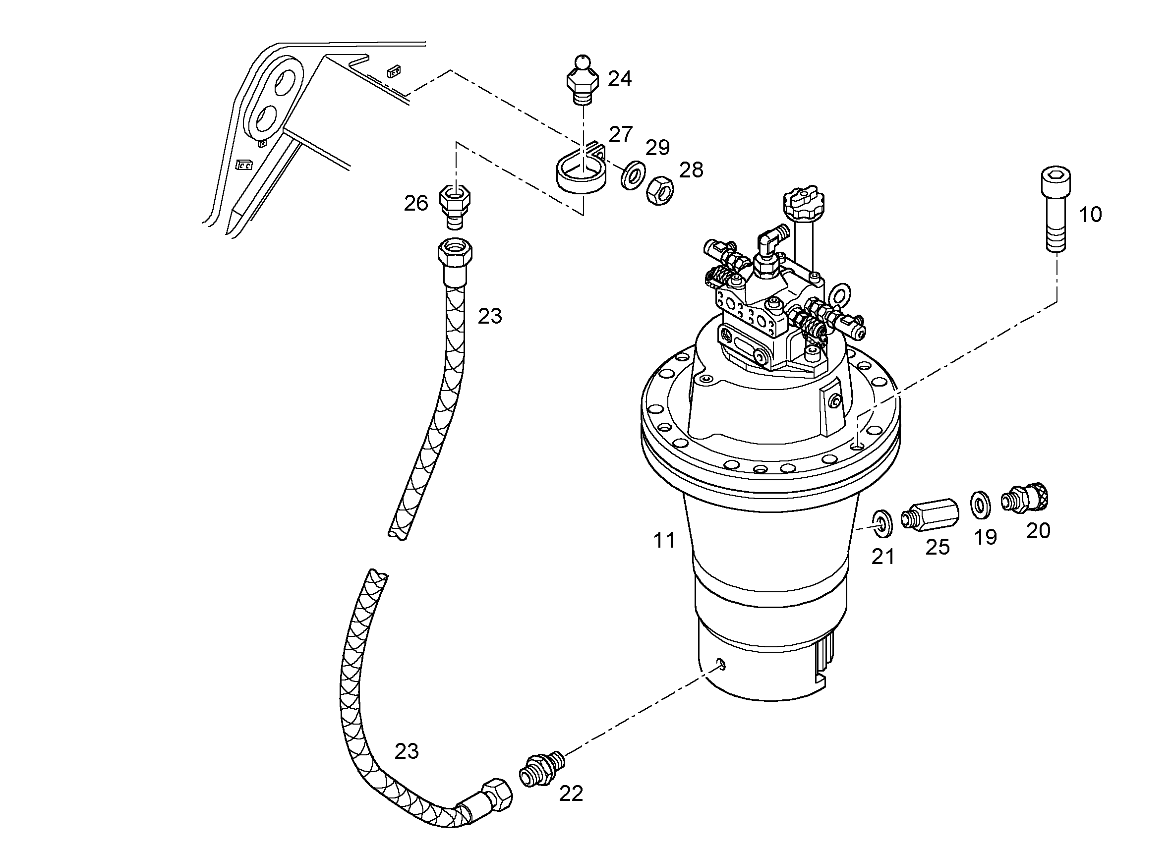 МЕХАНИЗМ ПОВОРОТА 9064443 LIEBHERR