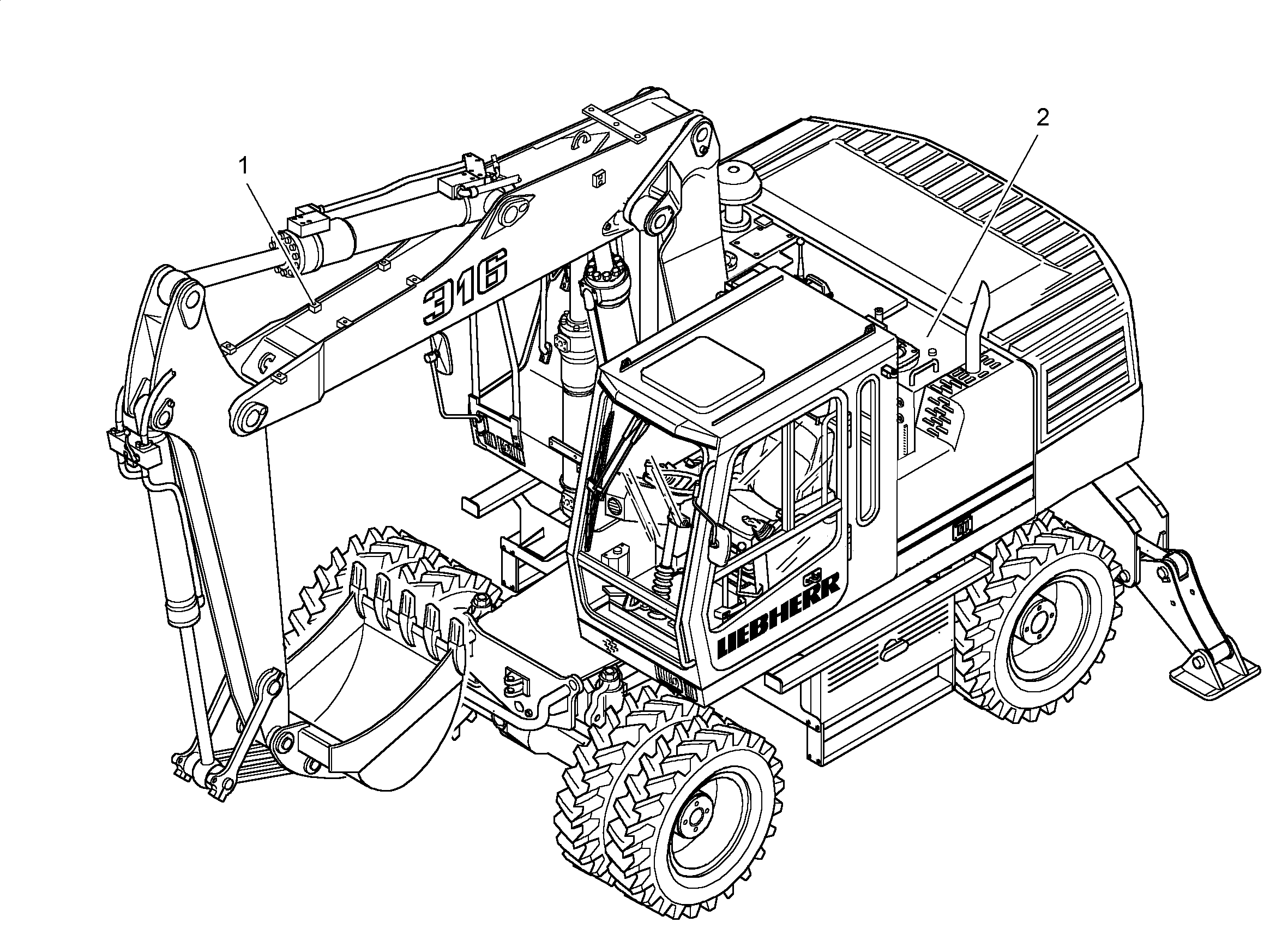 ПРОВОДКА ГИДР.МОЛОТОК ОБР.ХОД 9918167 LIEBHERR