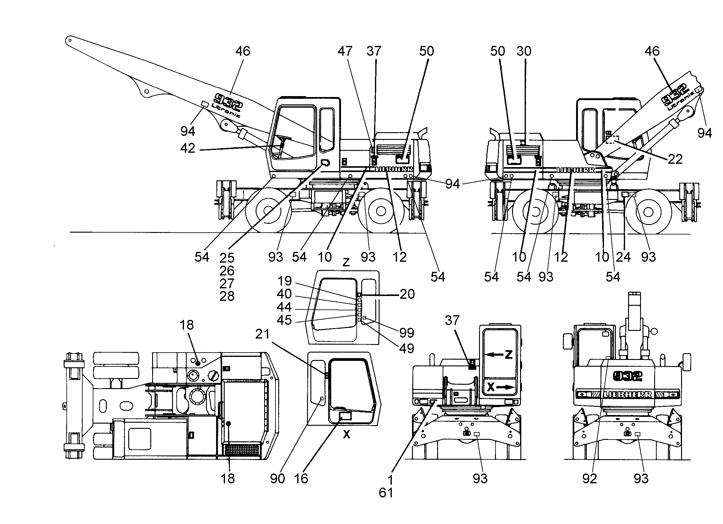 ТАБЛИЧКА 120mmX70mm 9308826 LIEBHERR