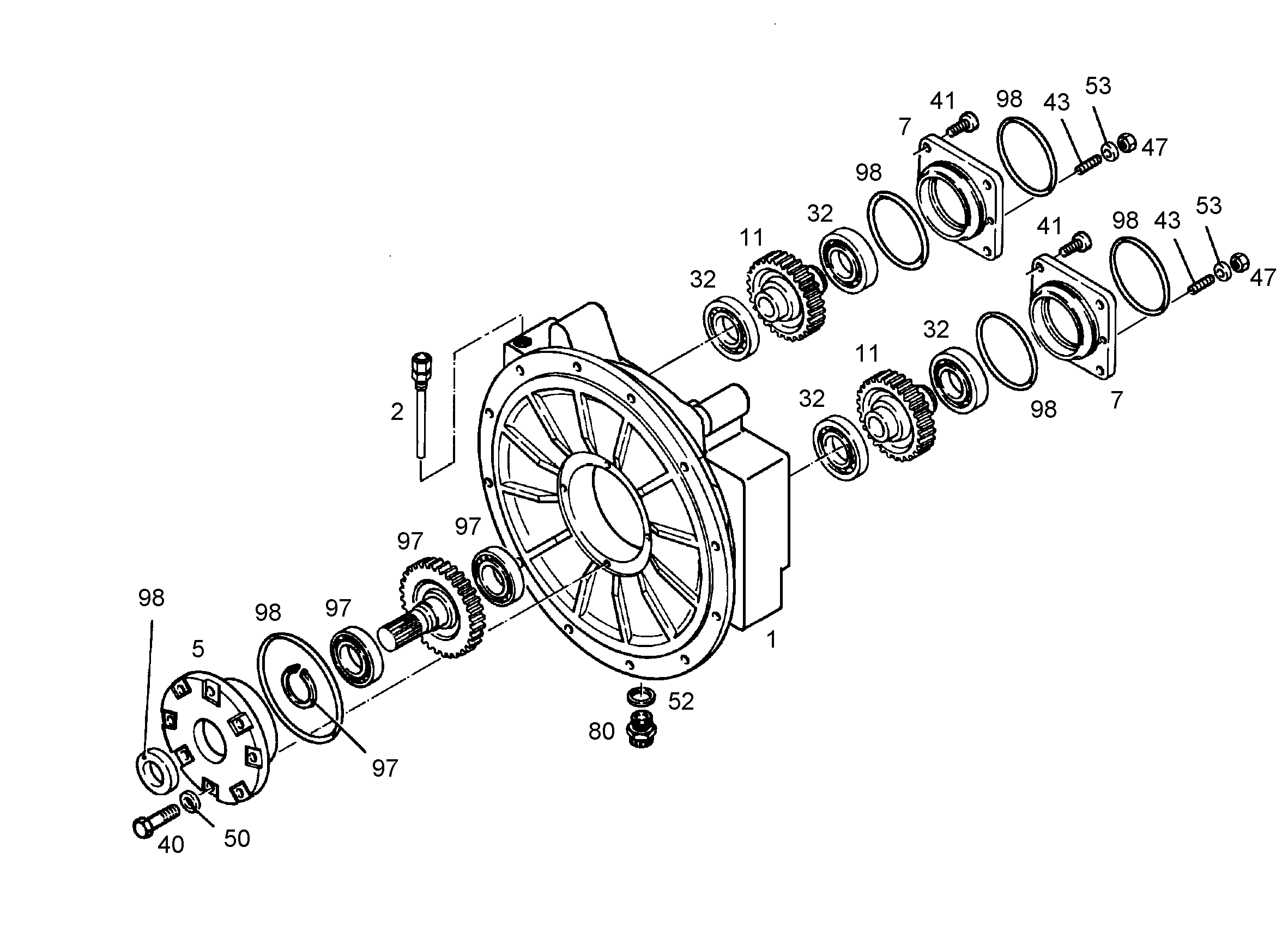 ФЛАНЕЦ КРЕПЛЕНИЯ ПОДШИПНИКА 9886560 LIEBHERR